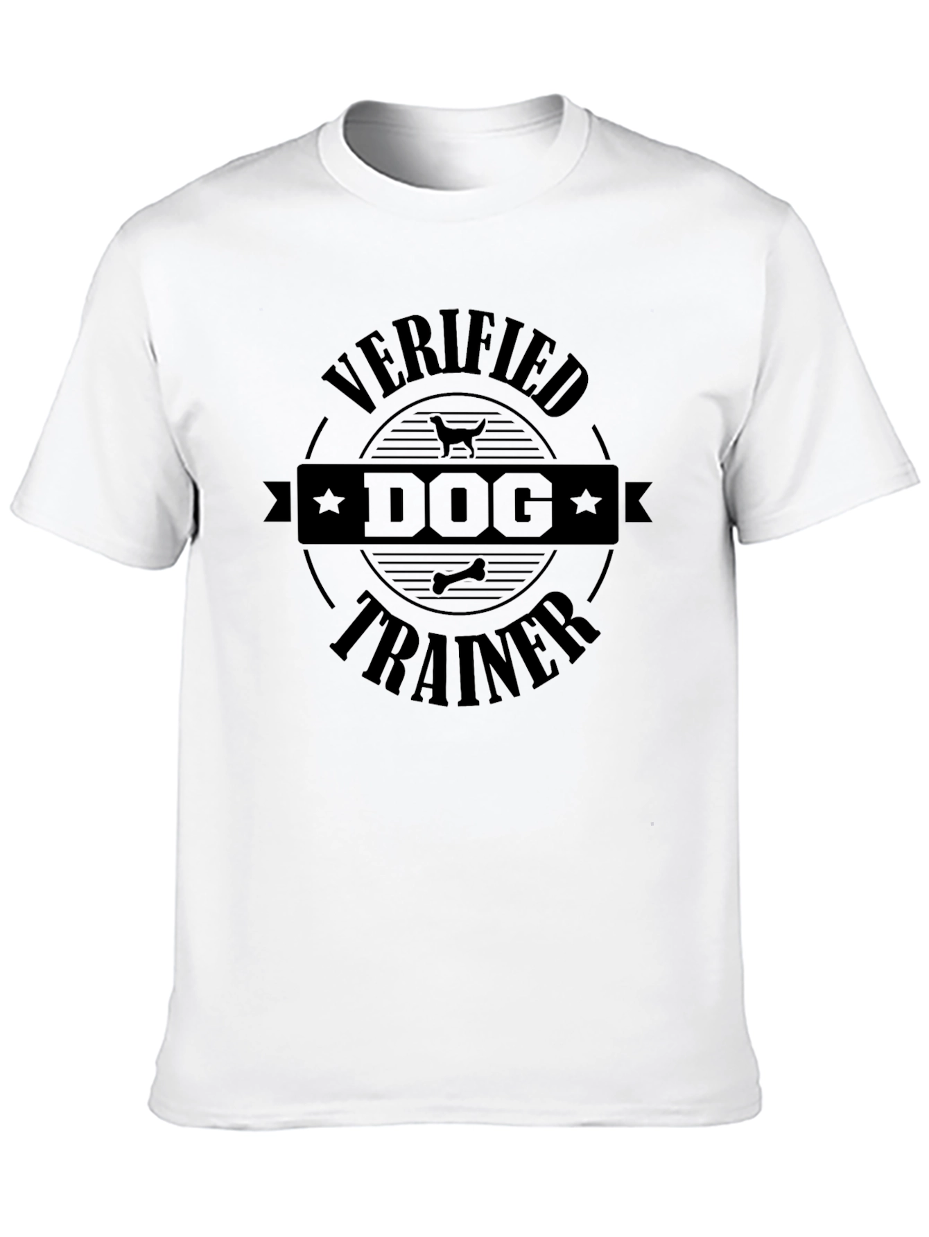 Verified Dog Trainer T-Shirt - Black Graphic Tee