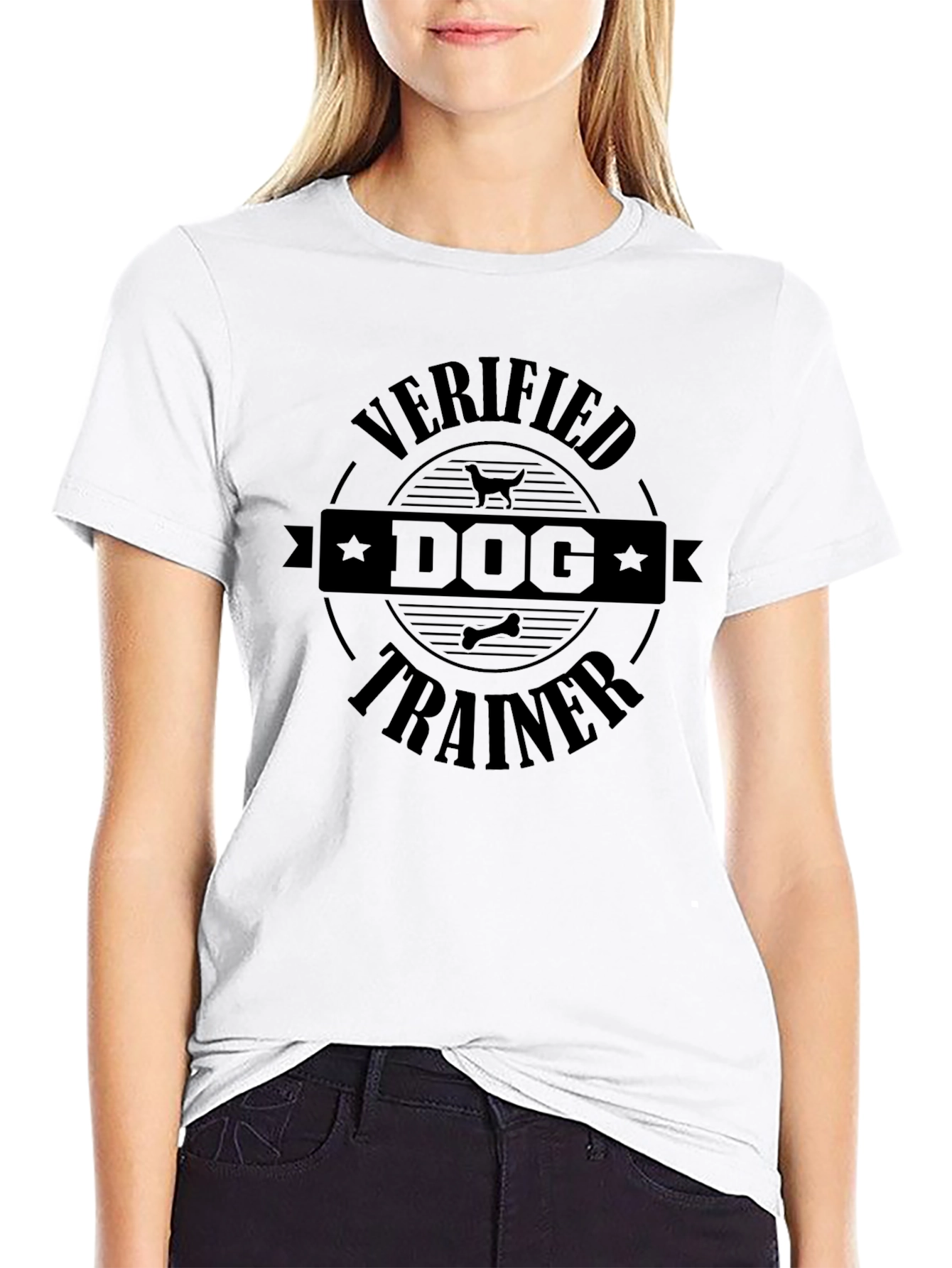 Verified Dog Trainer T-Shirt - Black Graphic Tee