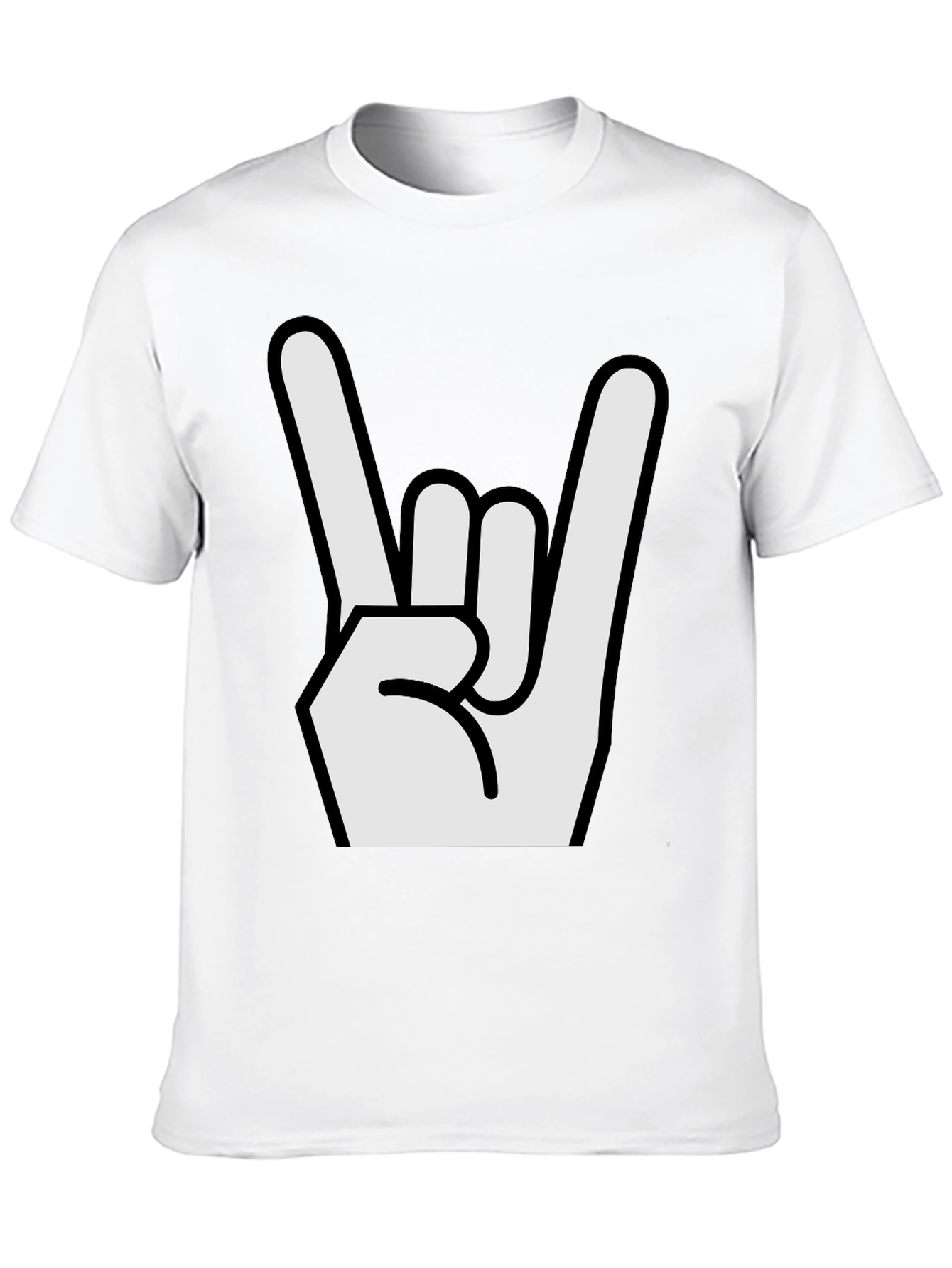 Rock On Hand Graphic Black T-Shirt