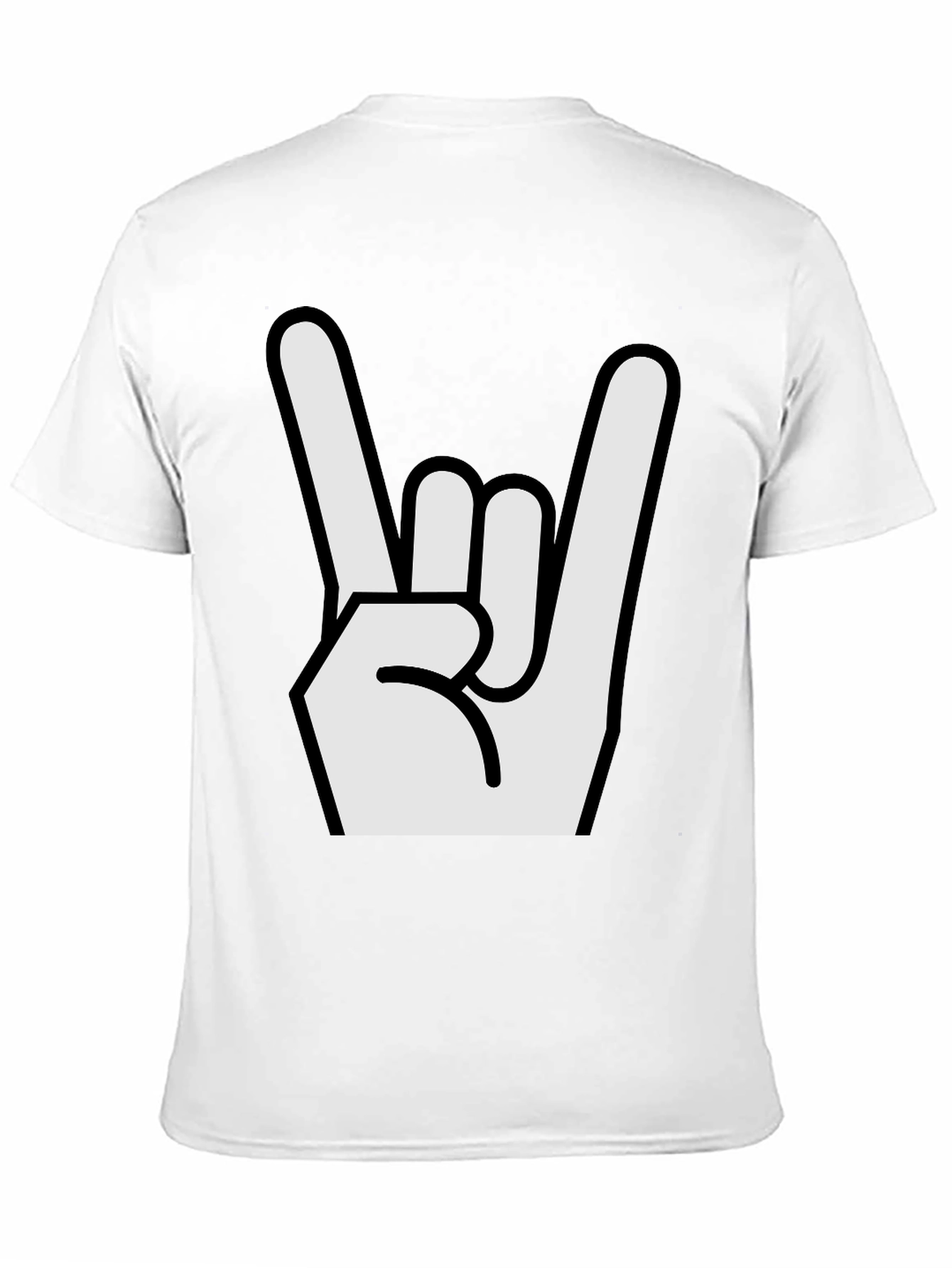 Rock On Hand Graphic Black T-Shirt