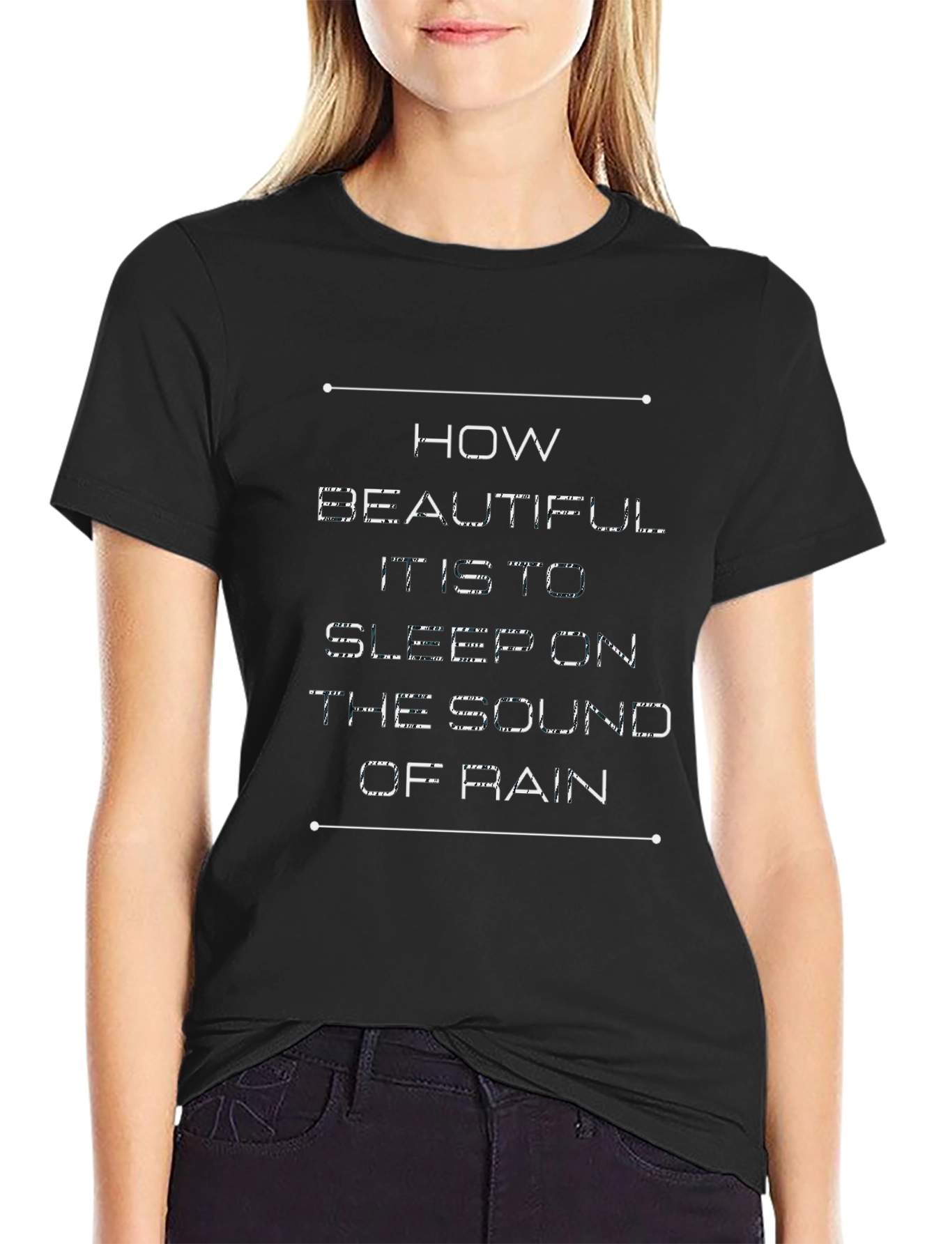 Rain Sound Sleep T-Shirt: Soft Comfort Peaceful Design