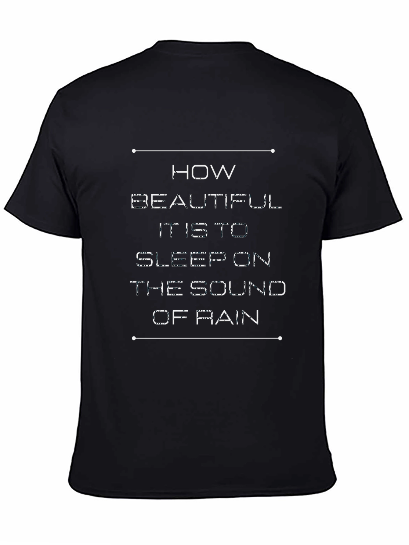 Rain Sound Sleep T-Shirt: Soft Comfort Peaceful Design