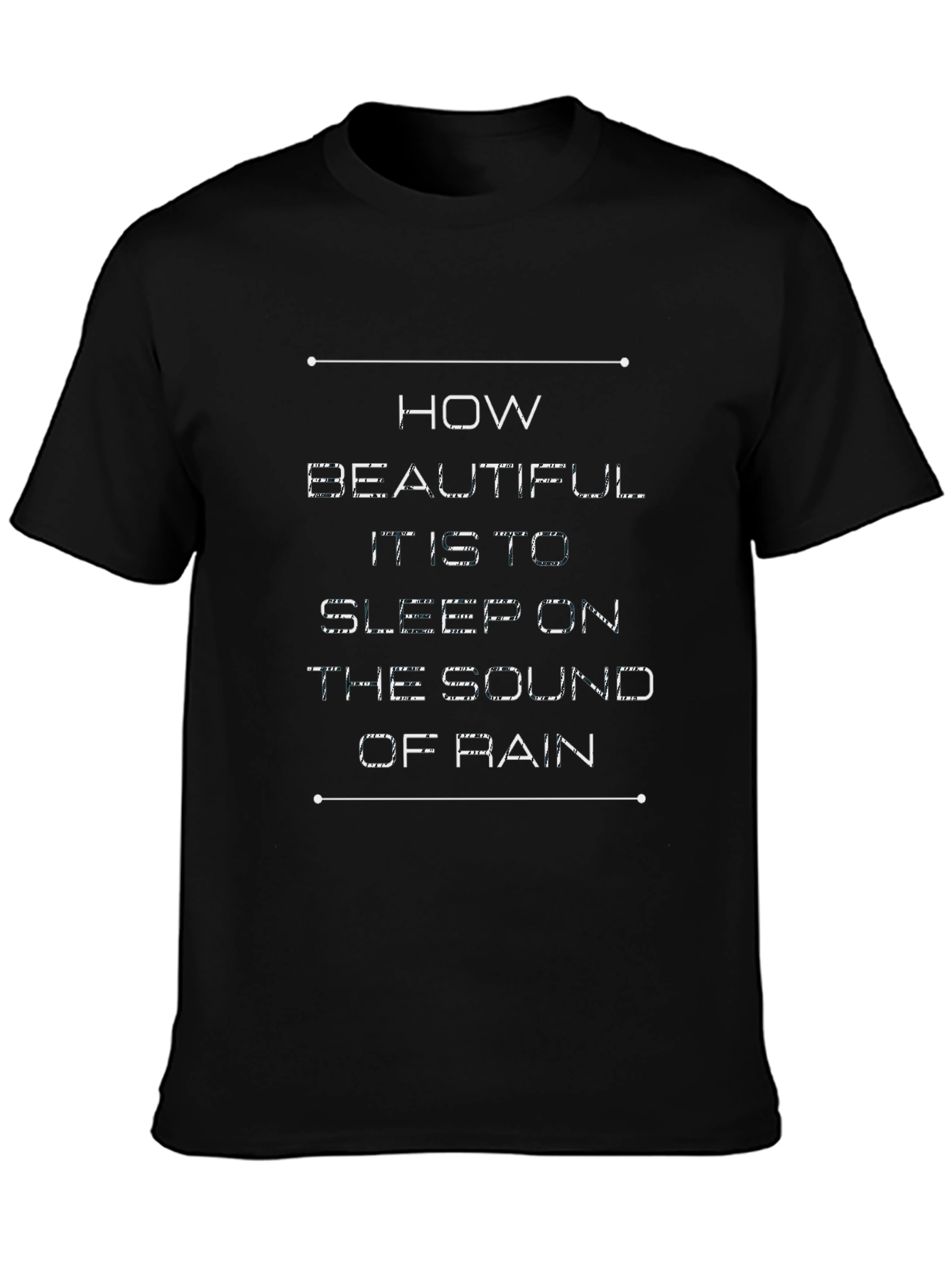 Rain Sound Sleep T-Shirt: Soft Comfort Peaceful Design