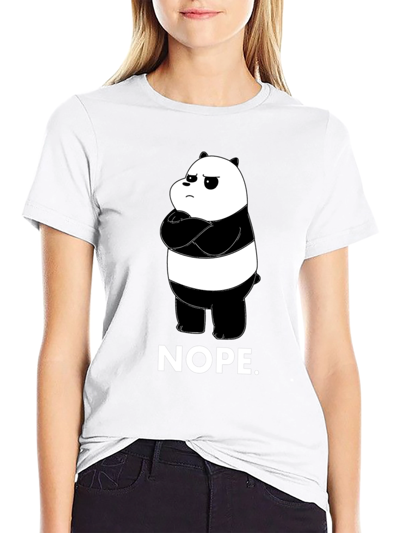 Nope Panda Graphic T-Shirt
