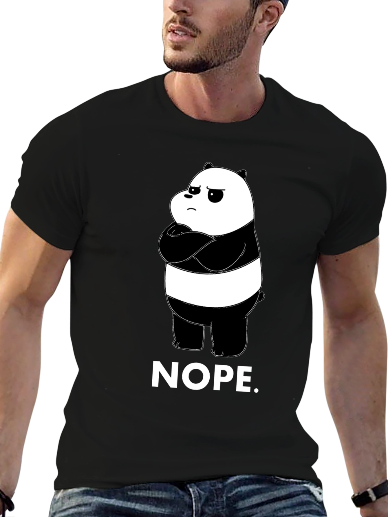 Nope Panda Graphic T-Shirt