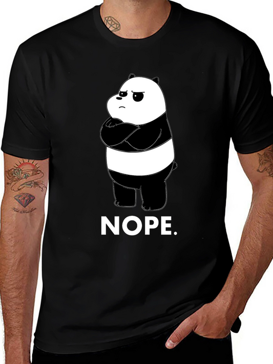 Nope Panda Graphic T-Shirt