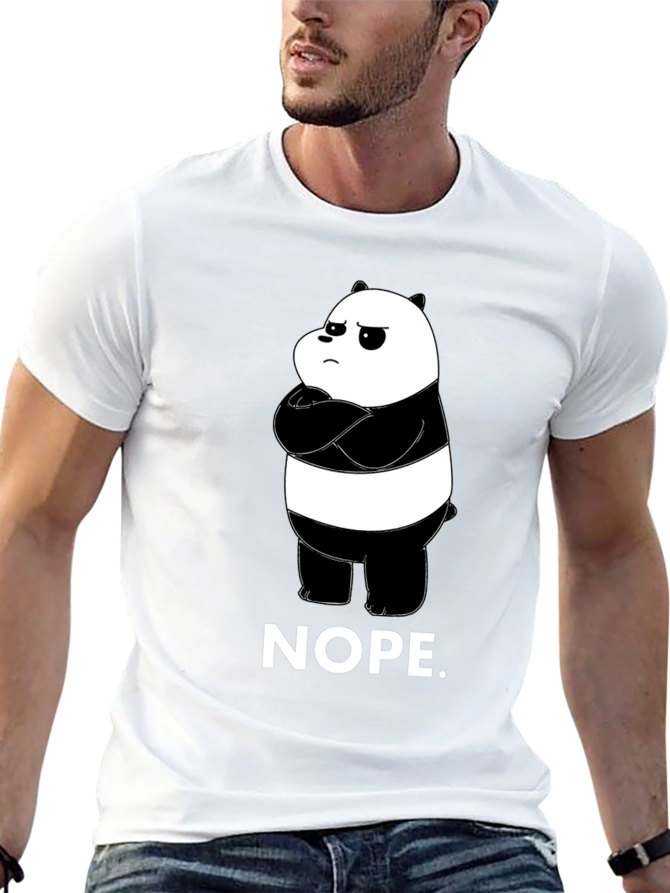 Nope Panda Graphic T-Shirt