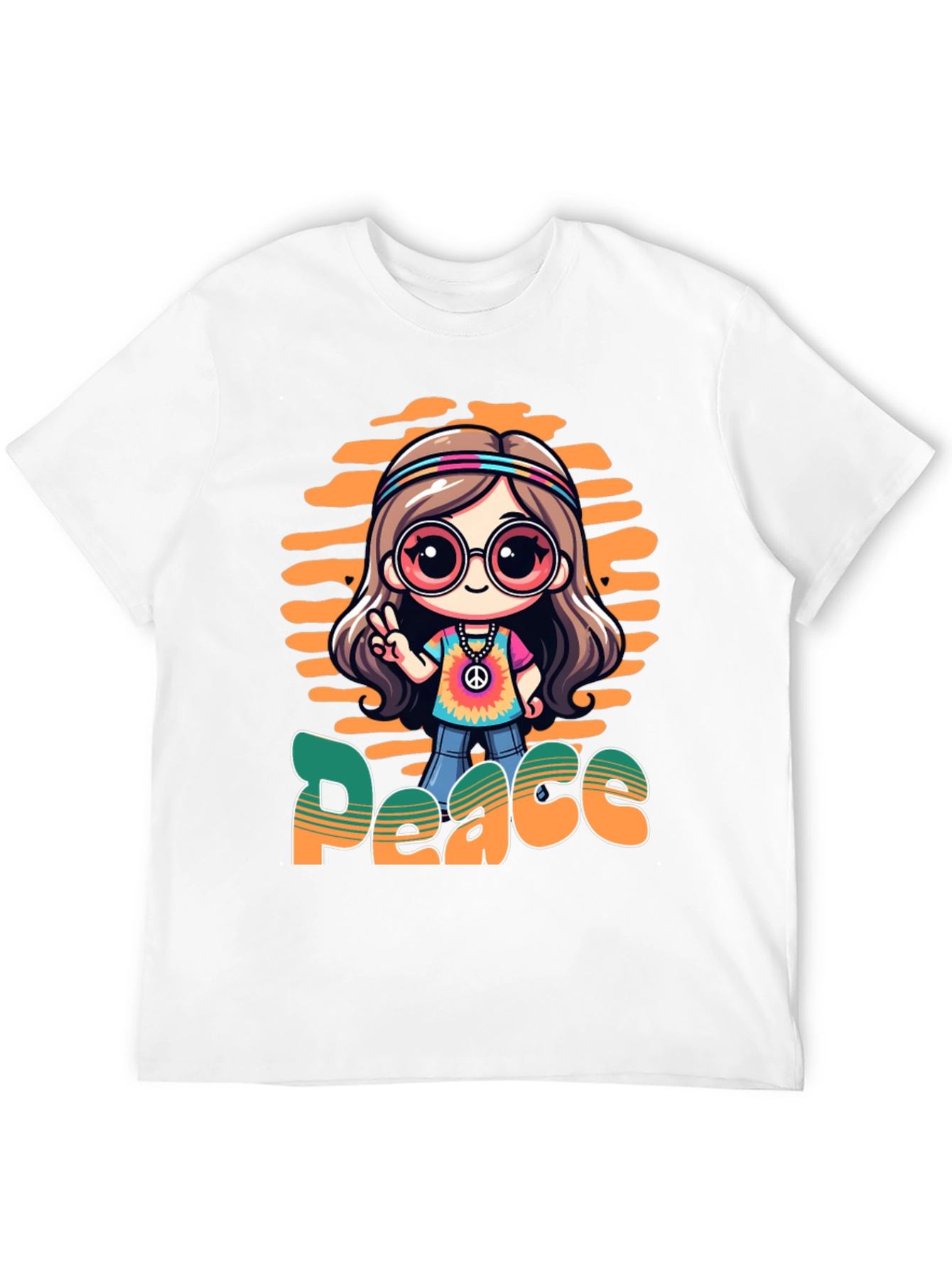 Peace Hippie Cartoon T-Shirt