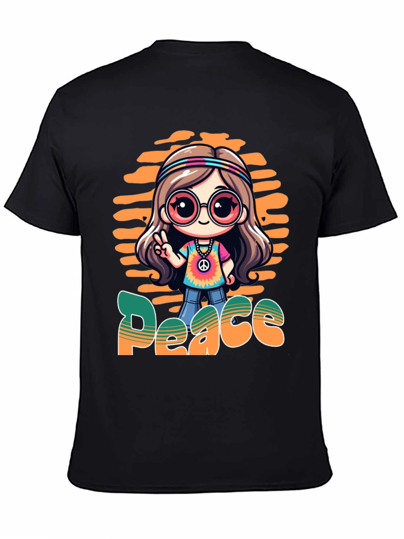 Peace Hippie Cartoon T-Shirt