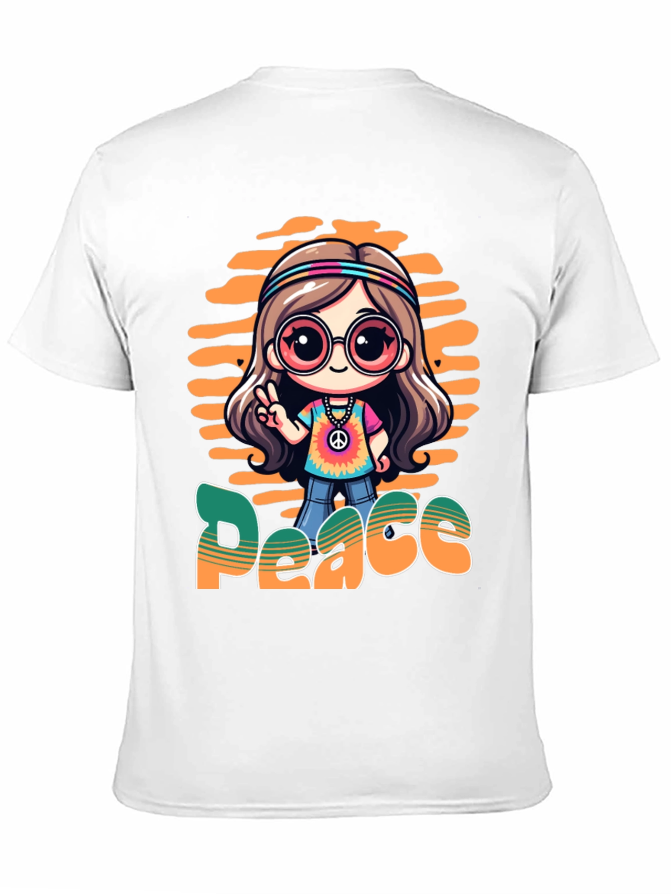 Peace Hippie Cartoon T-Shirt