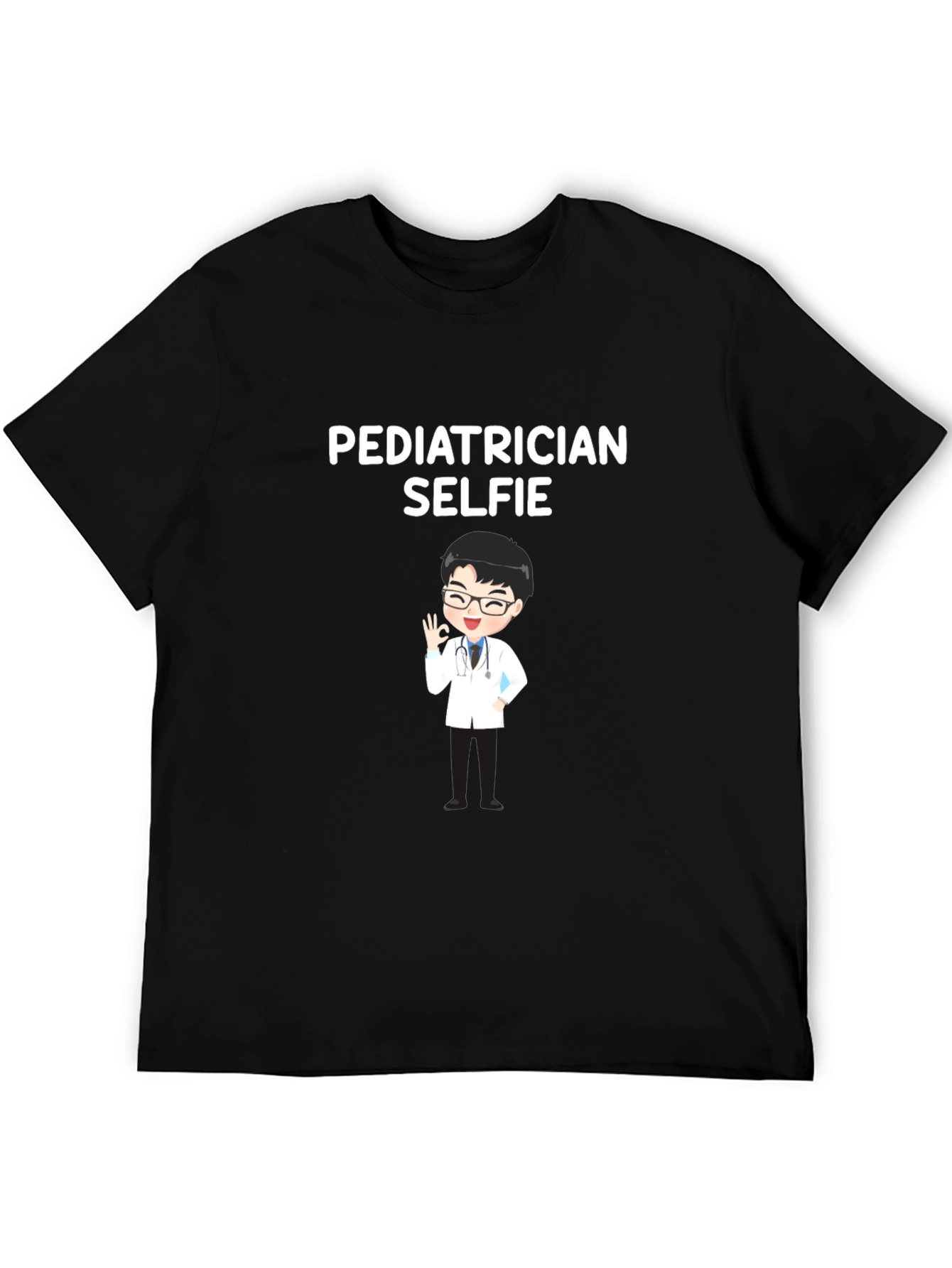 Pediatrician Selfie T-Shirt - Black