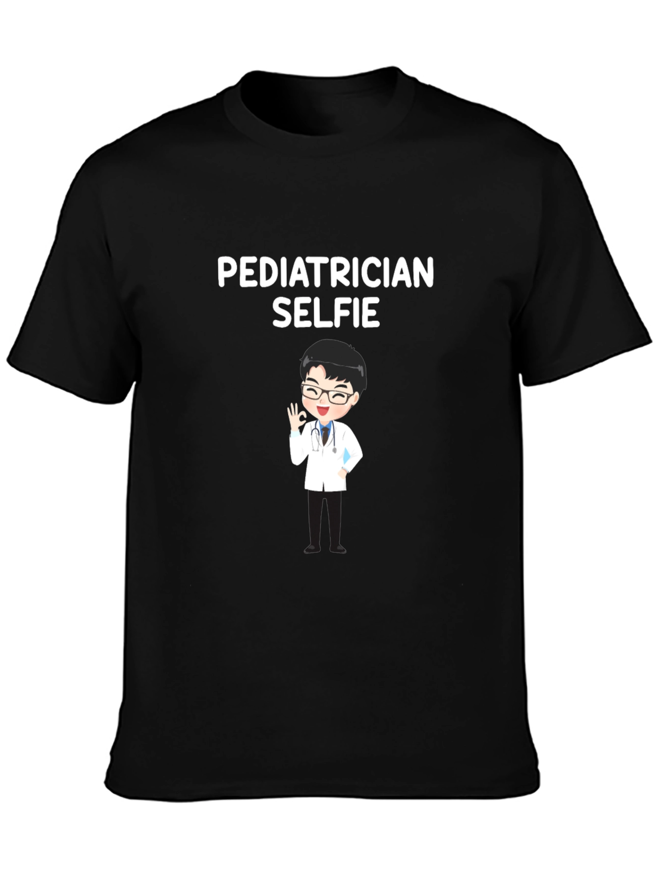 Pediatrician Selfie T-Shirt - Black