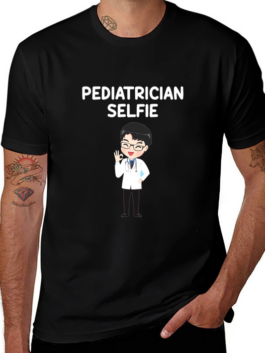 Pediatrician Selfie T-Shirt - Black