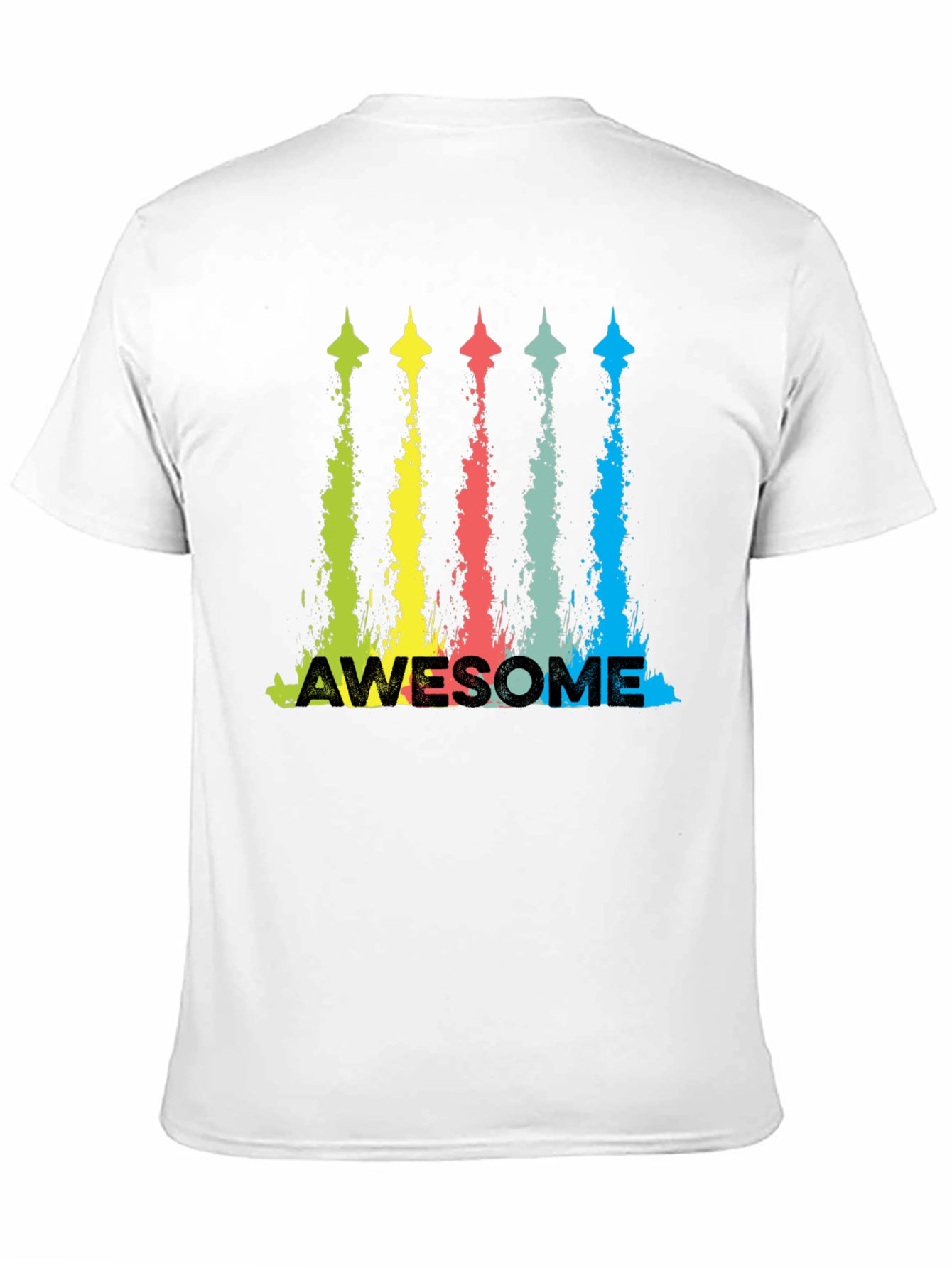 Awesome Jet Stream Graphic Tee - Mens Black T-Shirt