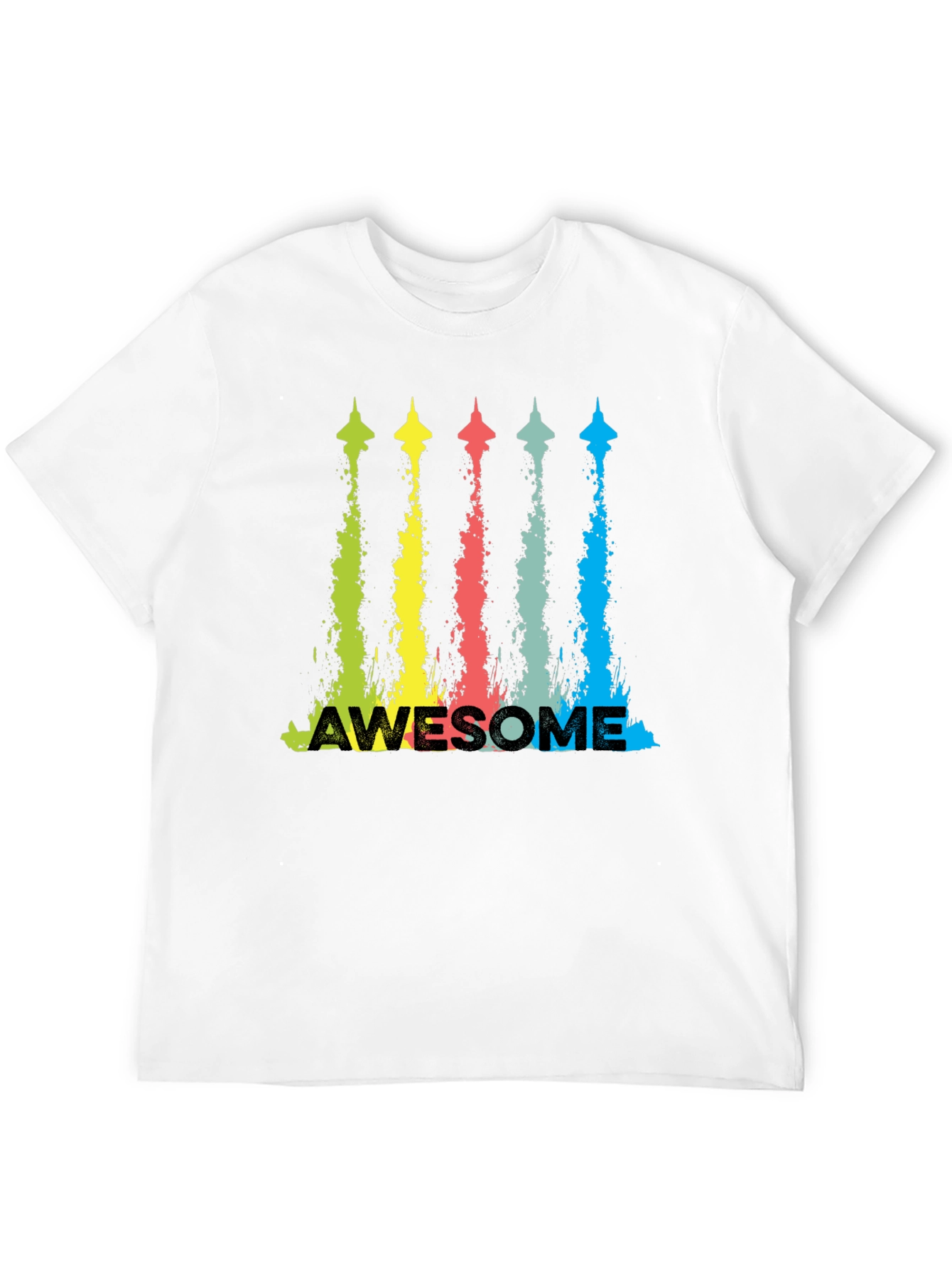 Awesome Jet Stream Graphic Tee - Mens Black T-Shirt