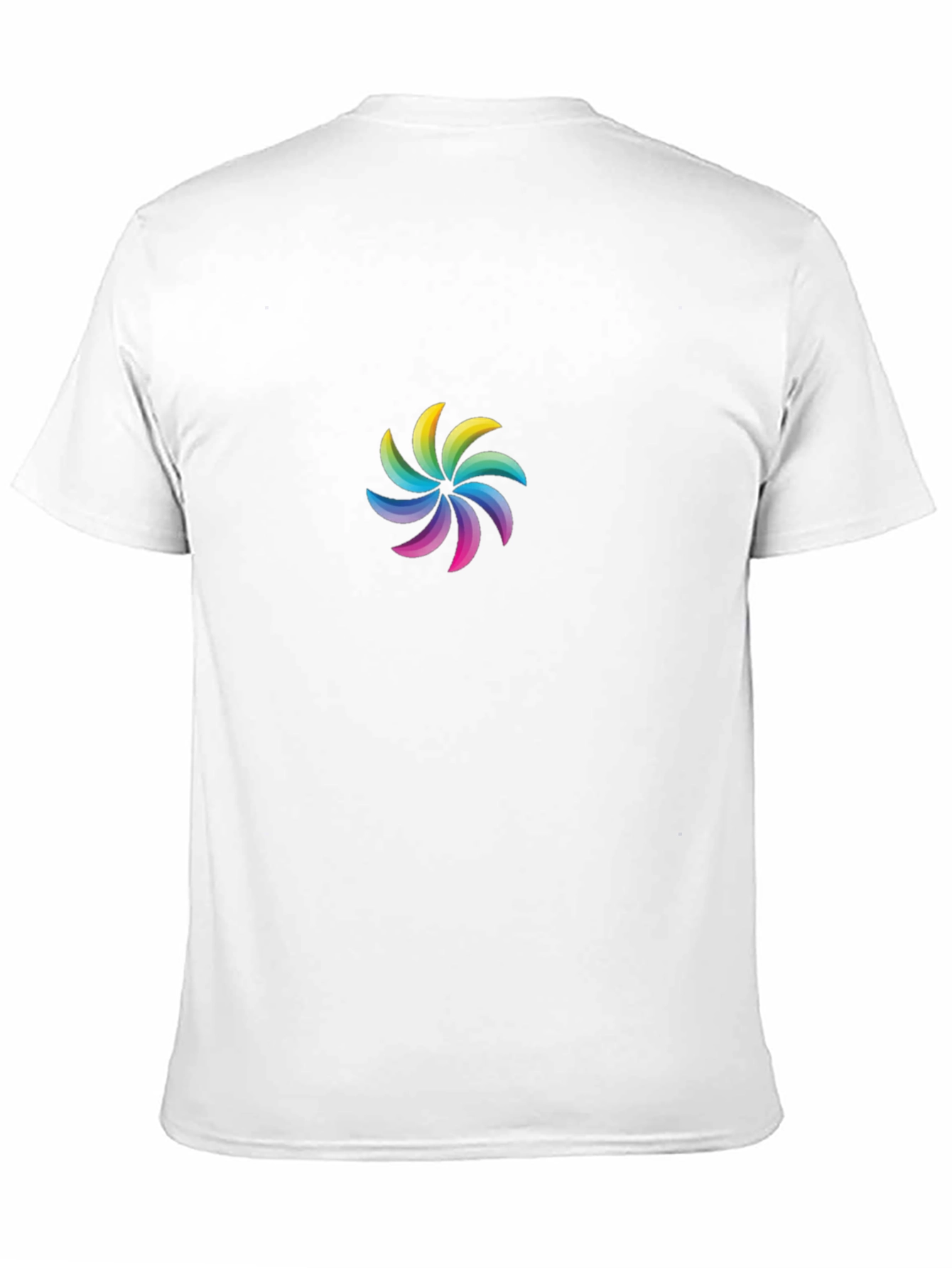 Rainbow Swirl Graphic Black T-Shirt