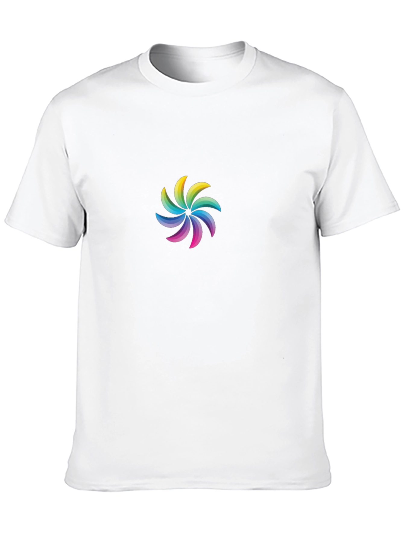 Rainbow Swirl Graphic Black T-Shirt