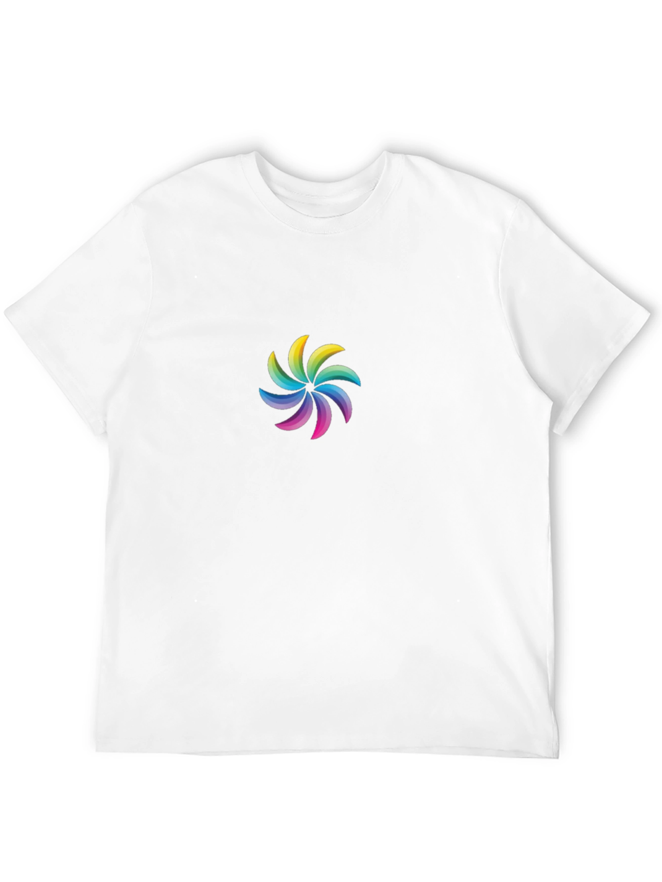 Rainbow Swirl Graphic Black T-Shirt