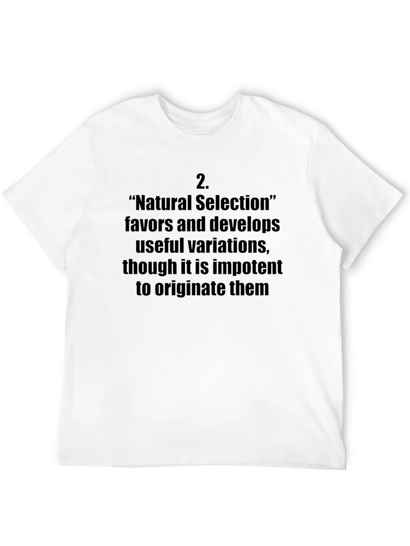 Natural Selection Quote T-Shirt - Black