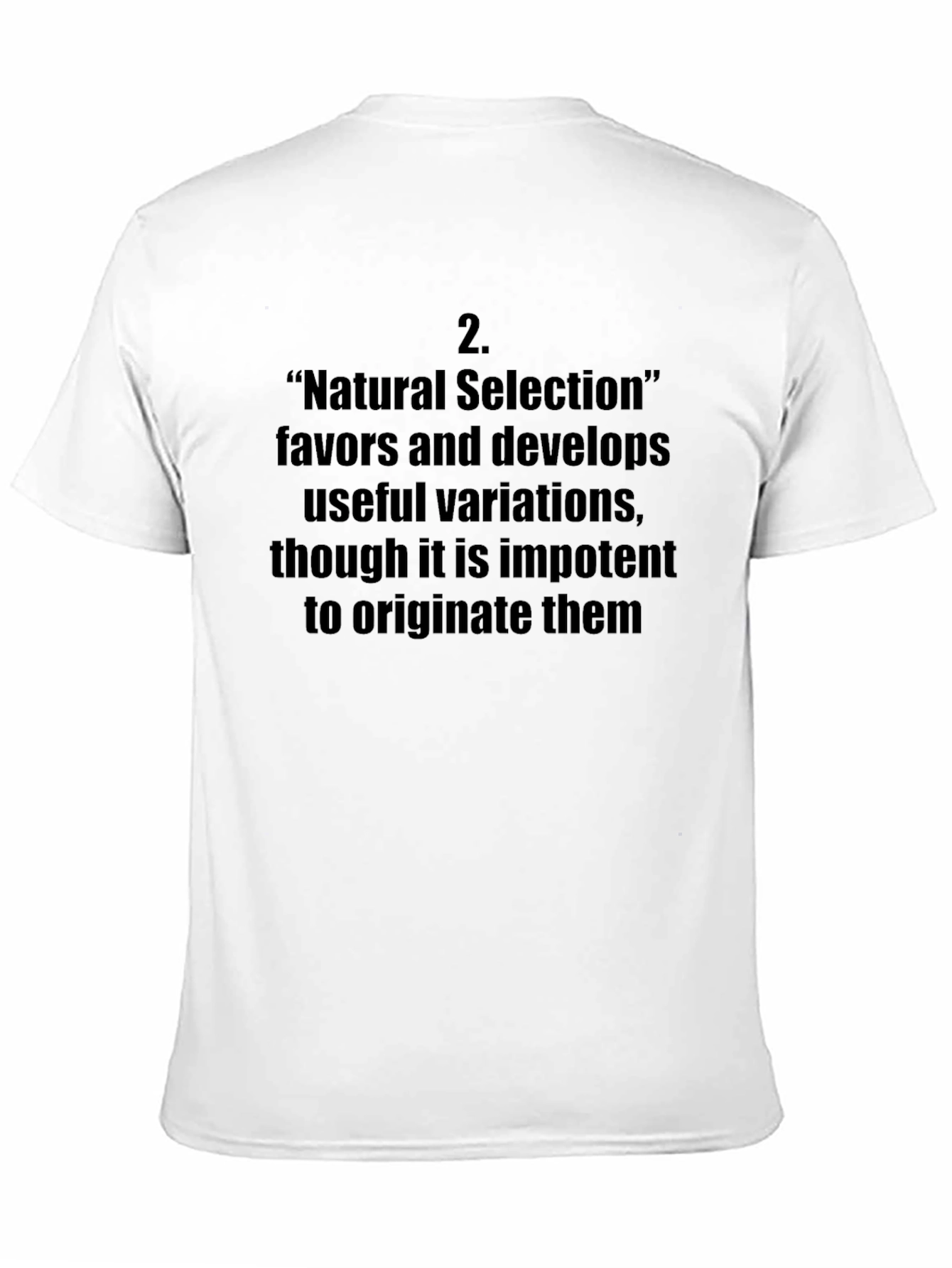 Natural Selection Quote T-Shirt - Black