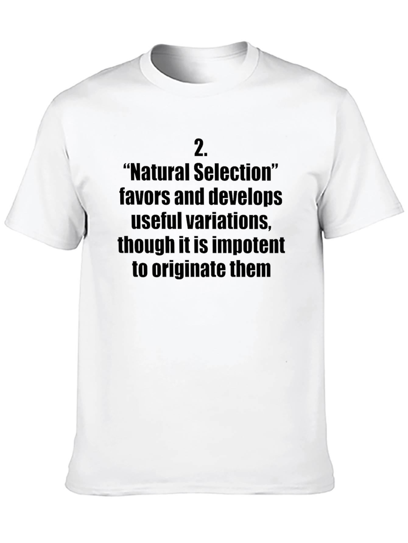 Natural Selection Quote T-Shirt - Black