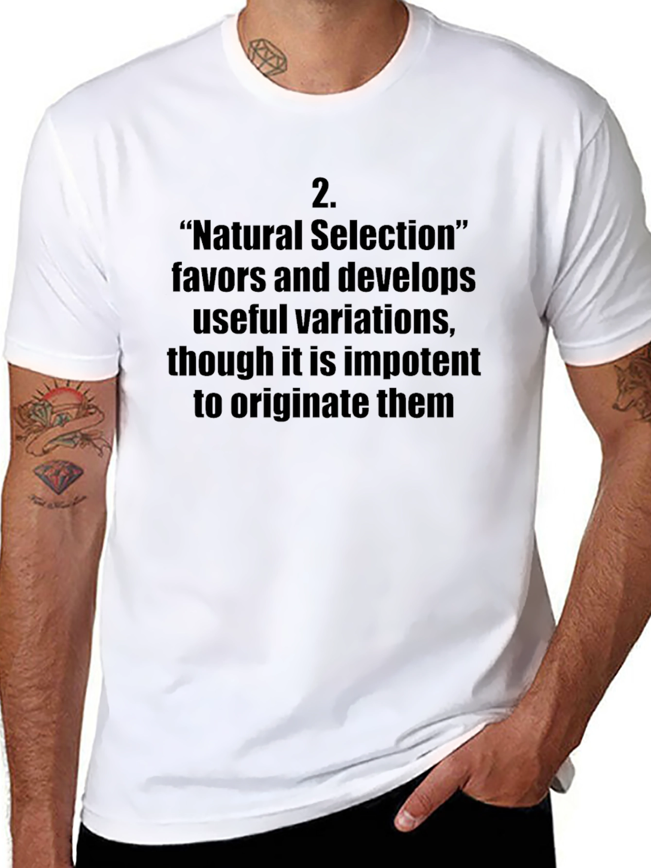 Natural Selection Quote T-Shirt - Black