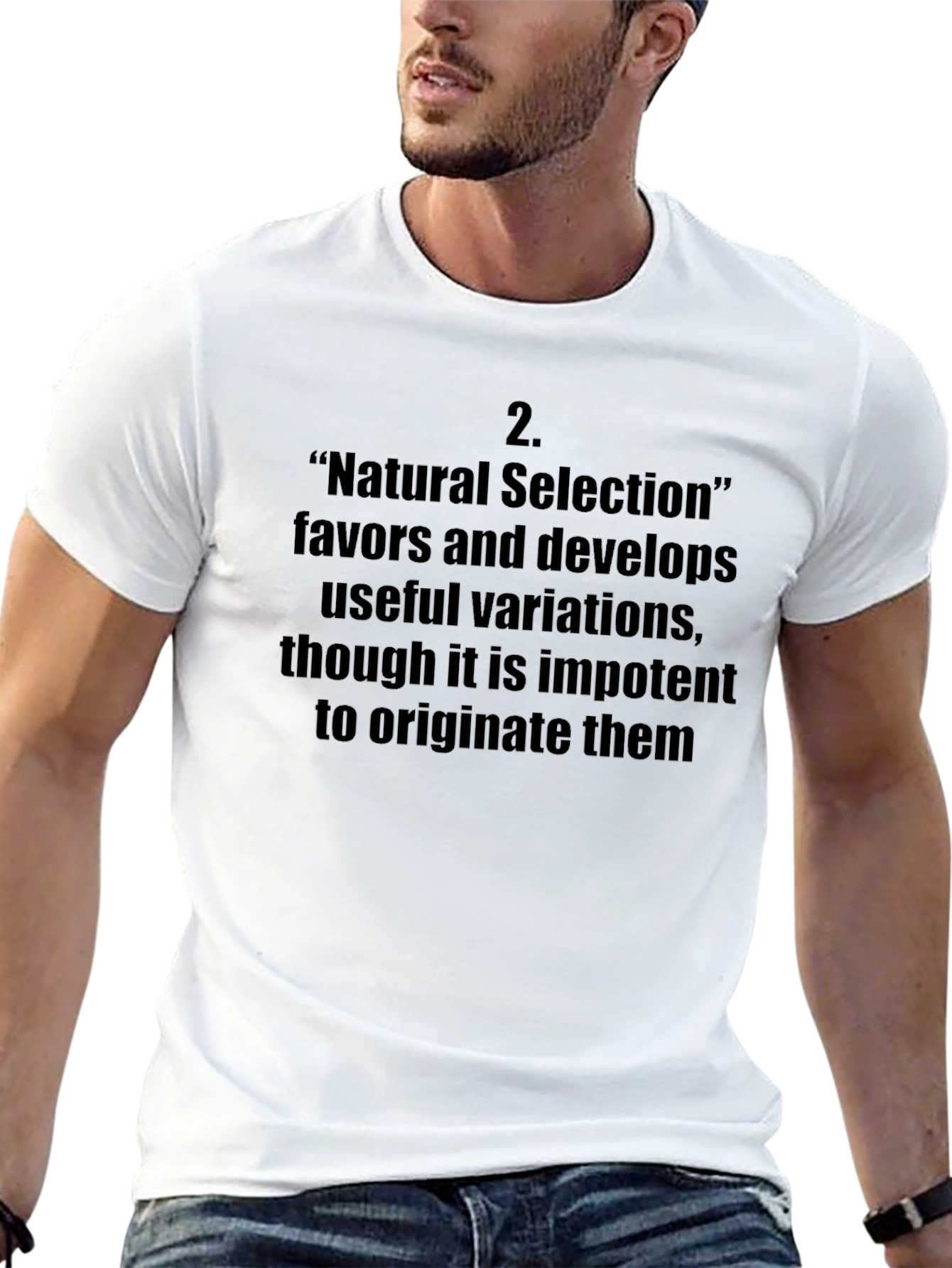 Natural Selection Quote T-Shirt - Black