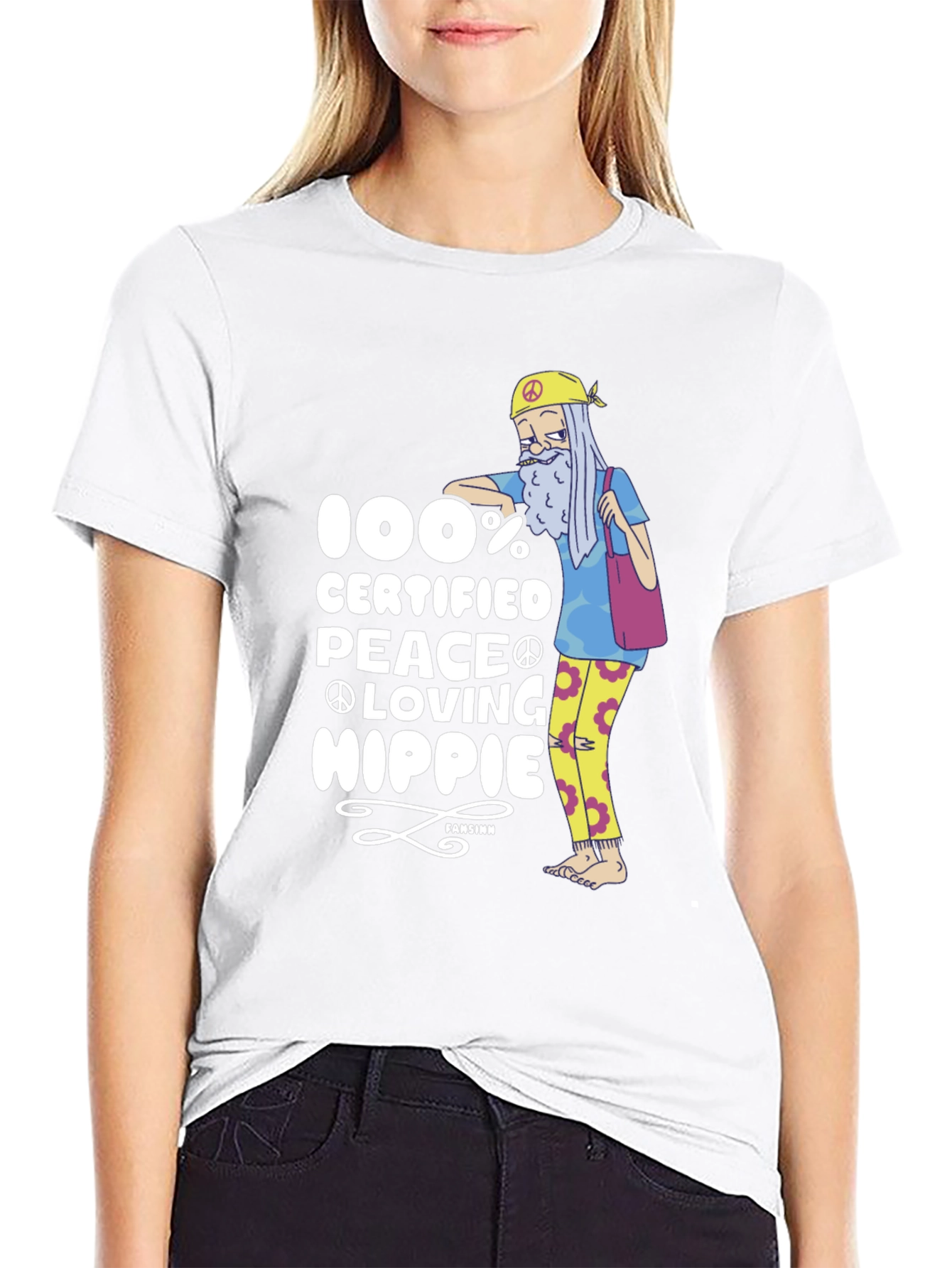 100% Certified Peace Loving Hippie T-Shirt