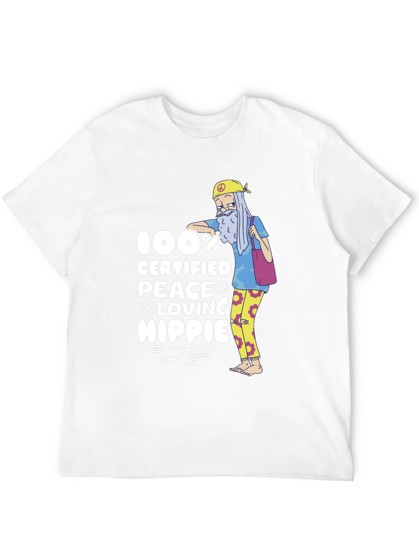 100% Certified Peace Loving Hippie T-Shirt