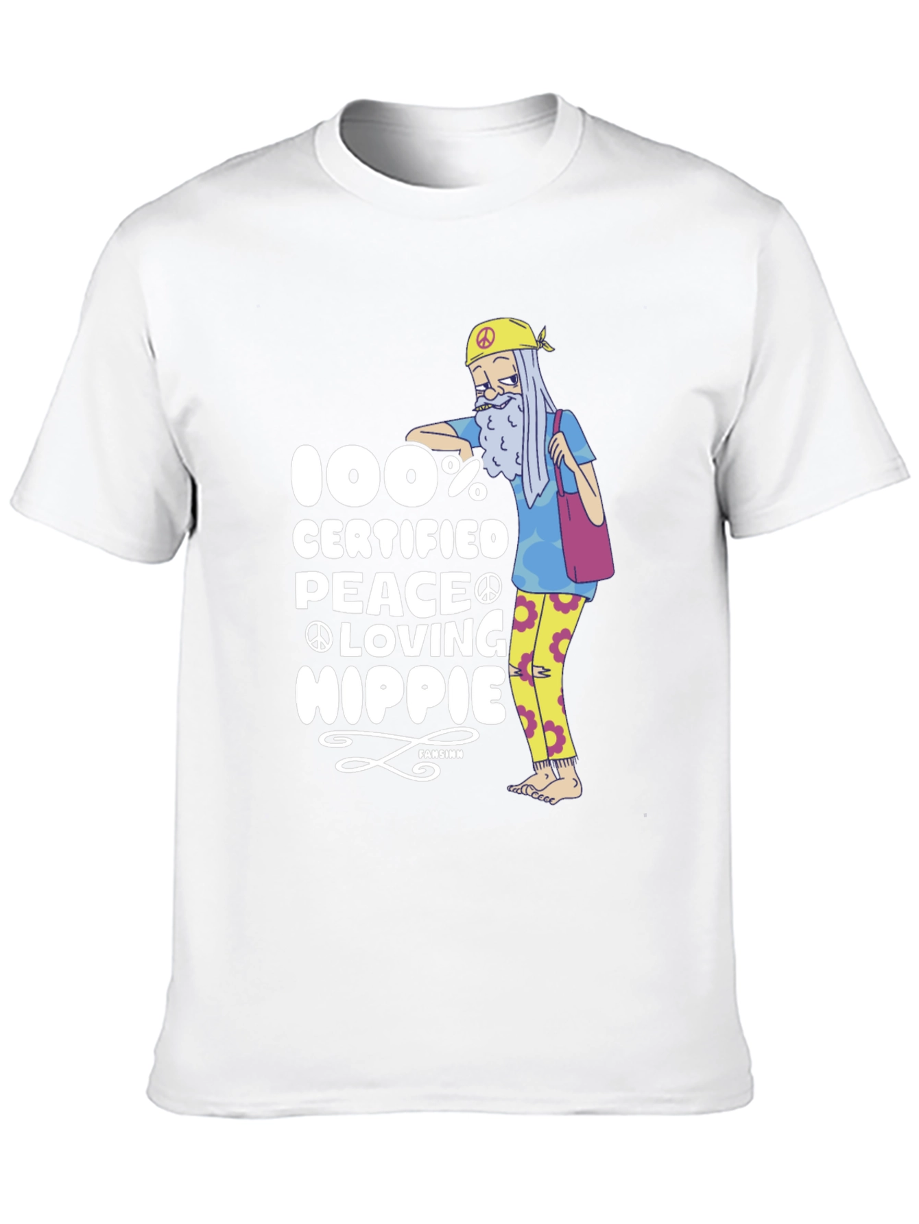 100% Certified Peace Loving Hippie T-Shirt