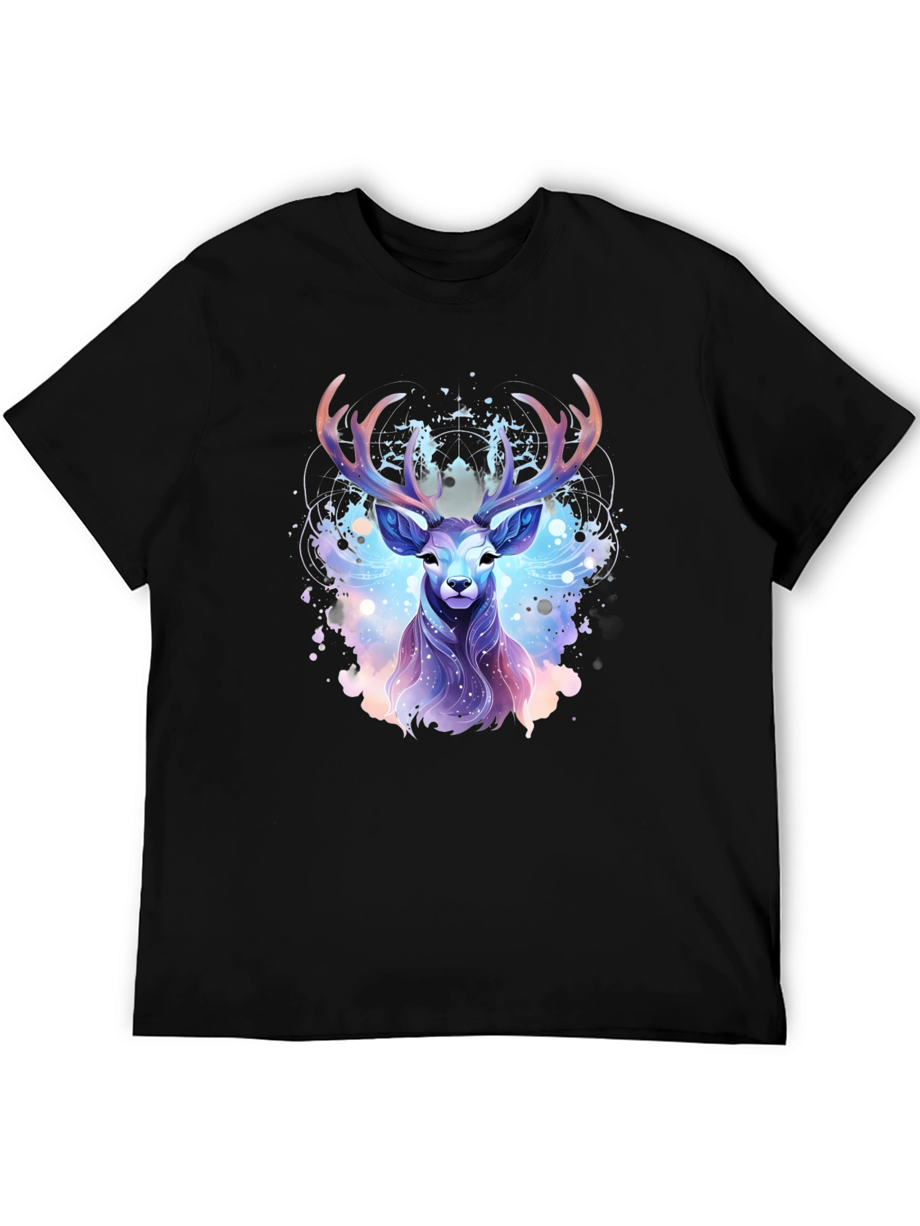 Mystic Deer Graphic Tee - Black
