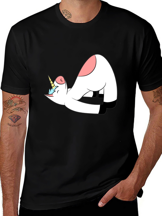 Unicorn Yoga Black T-Shirt