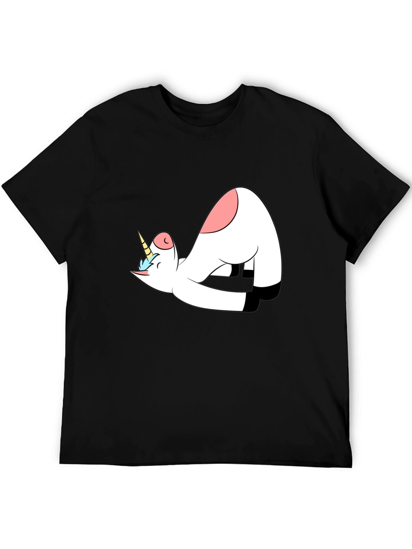 Unicorn Yoga Black T-Shirt