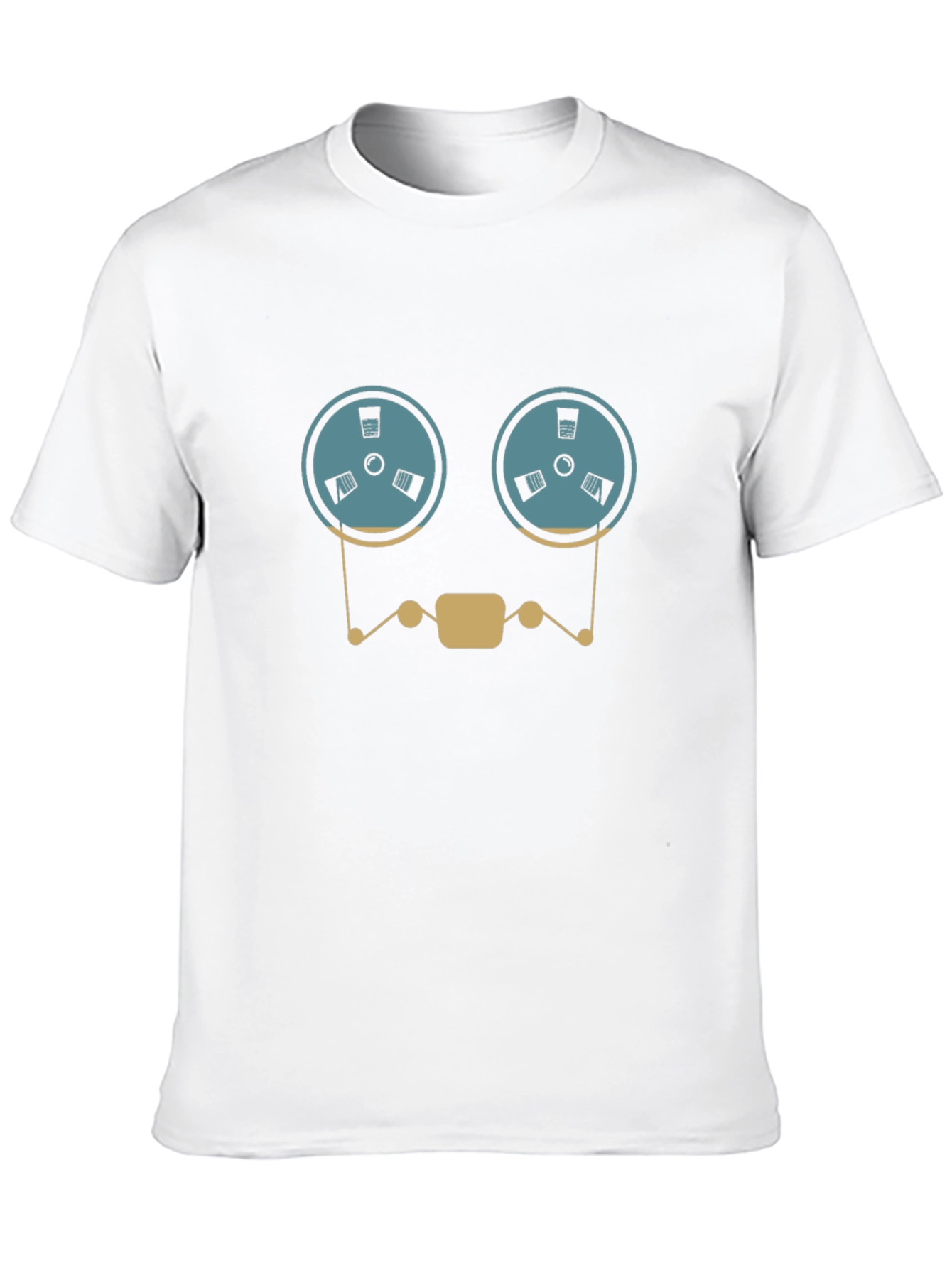 Retro Reel-to-Reel Tape Recorder Graphic T-Shirt