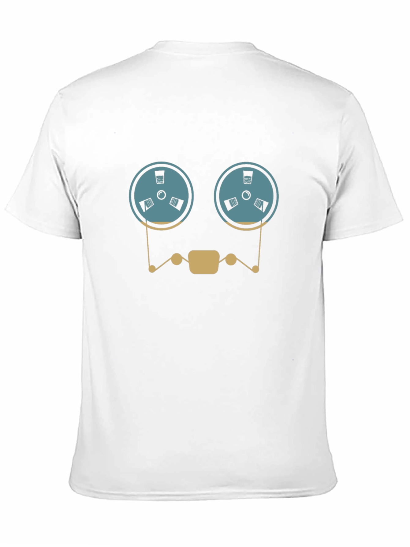 Retro Reel-to-Reel Tape Recorder Graphic T-Shirt