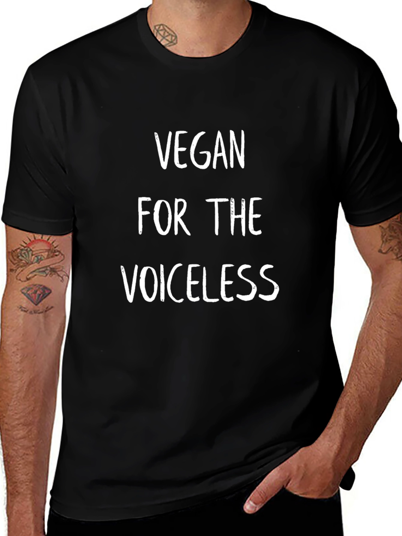 Vegan for the Voiceless T-Shirt - Black