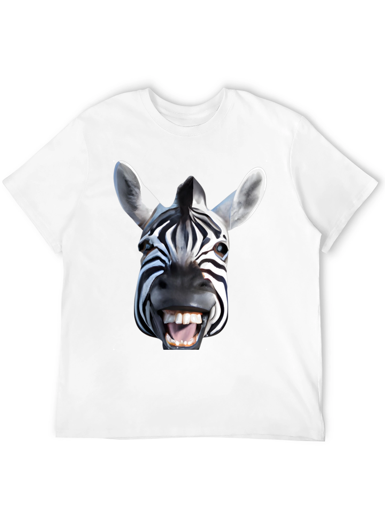Zebra Face Graphic T-Shirt - Bold Animal Print Tee
