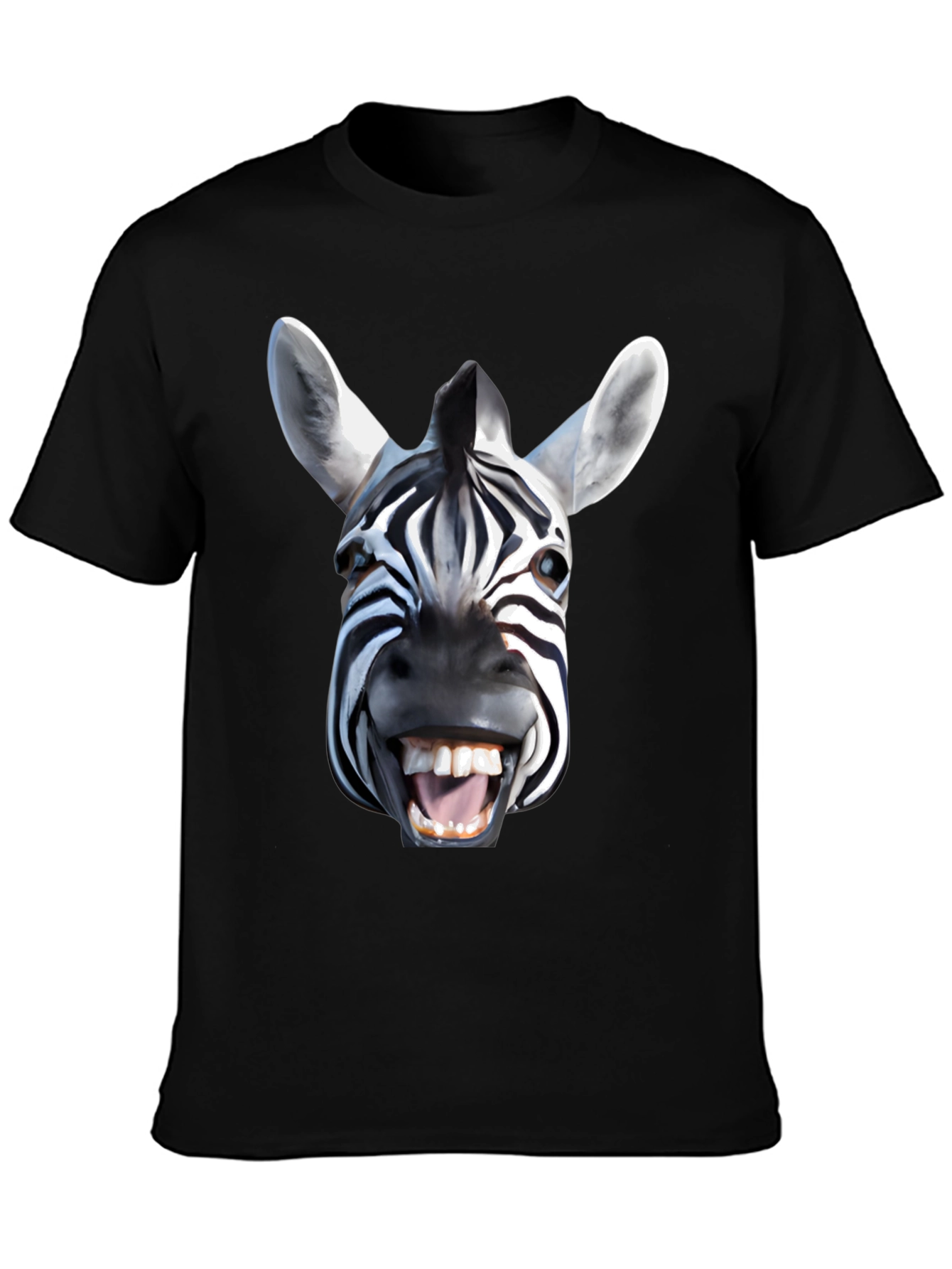 Zebra Face Graphic T-Shirt - Bold Animal Print Tee