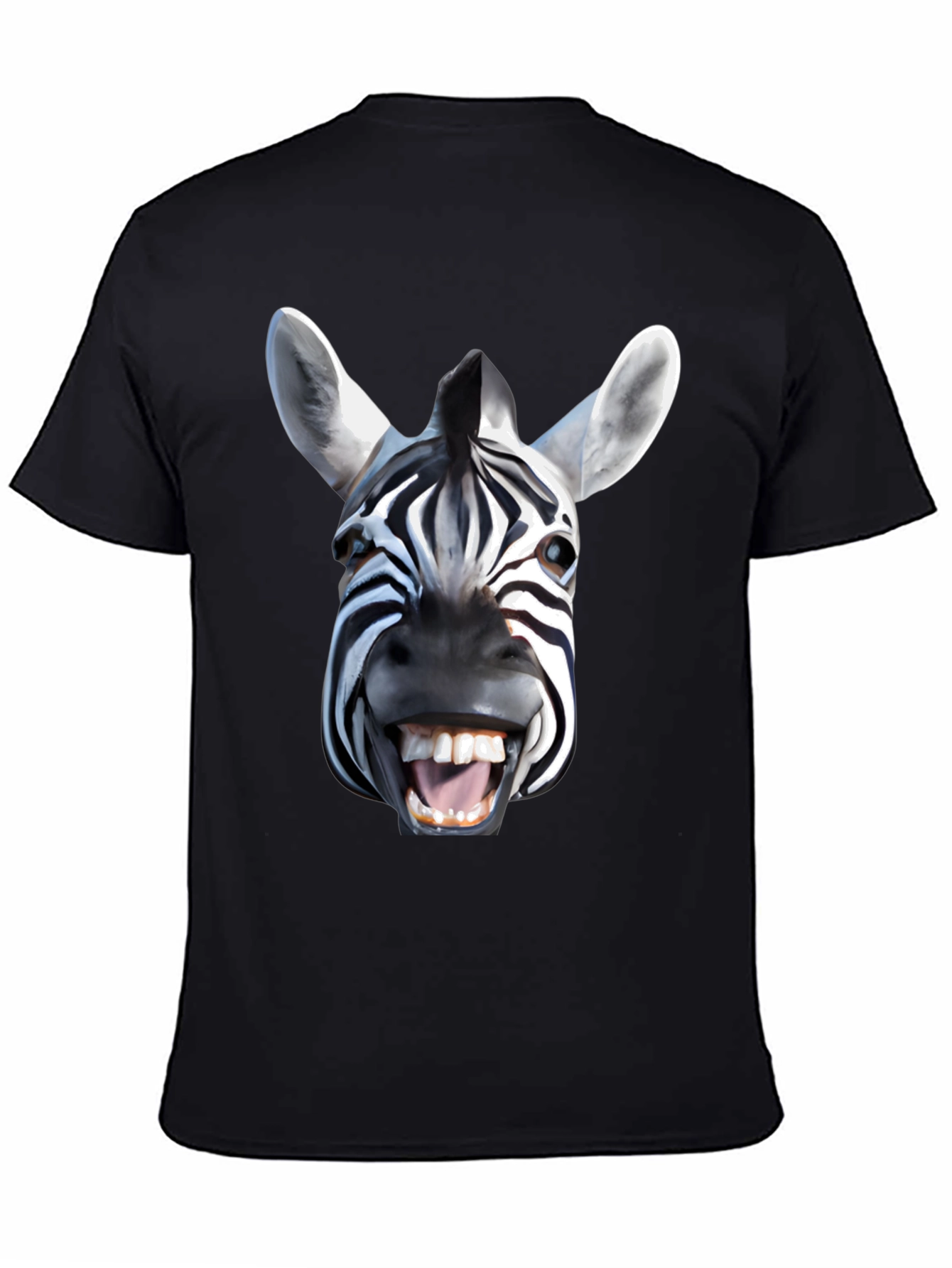 Zebra Face Graphic T-Shirt - Bold Animal Print Tee