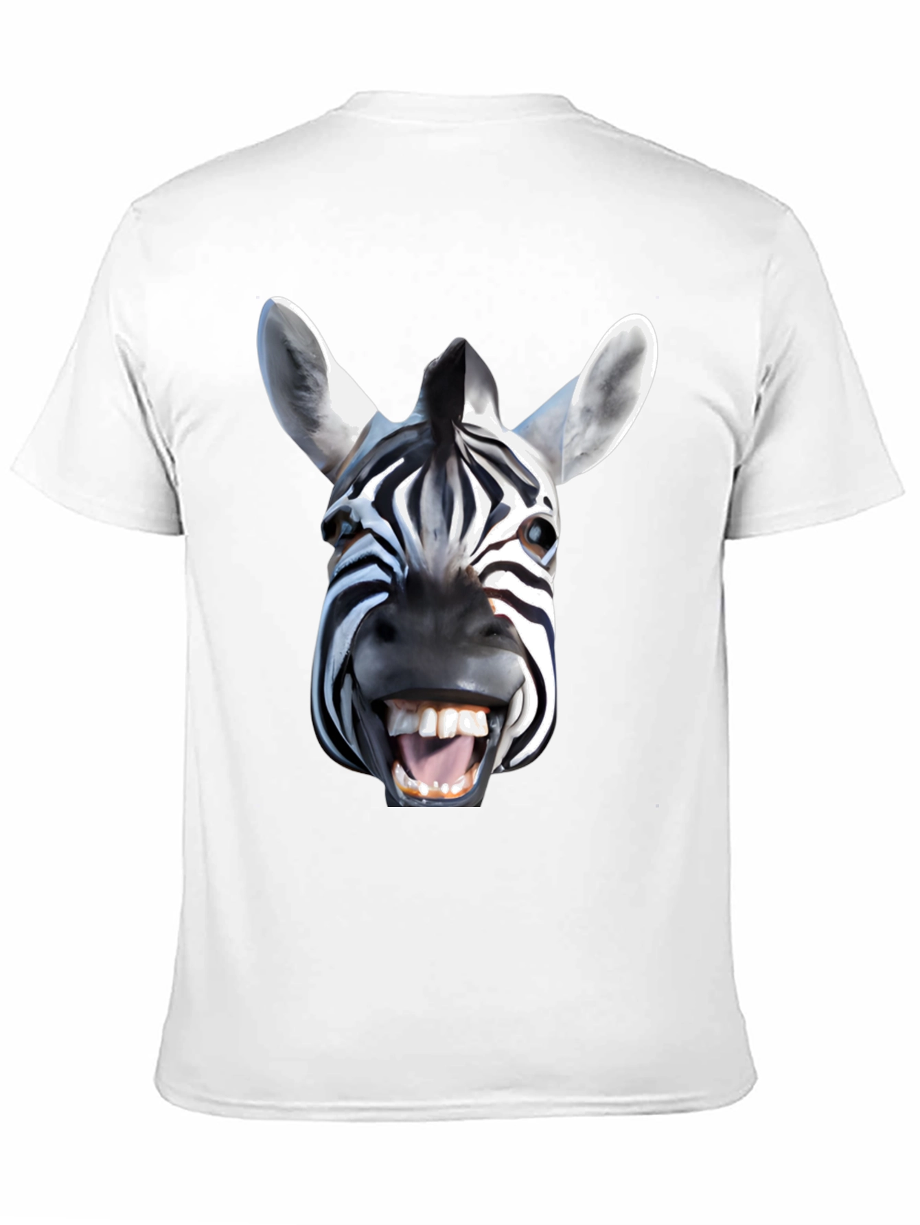 Zebra Face Graphic T-Shirt - Bold Animal Print Tee
