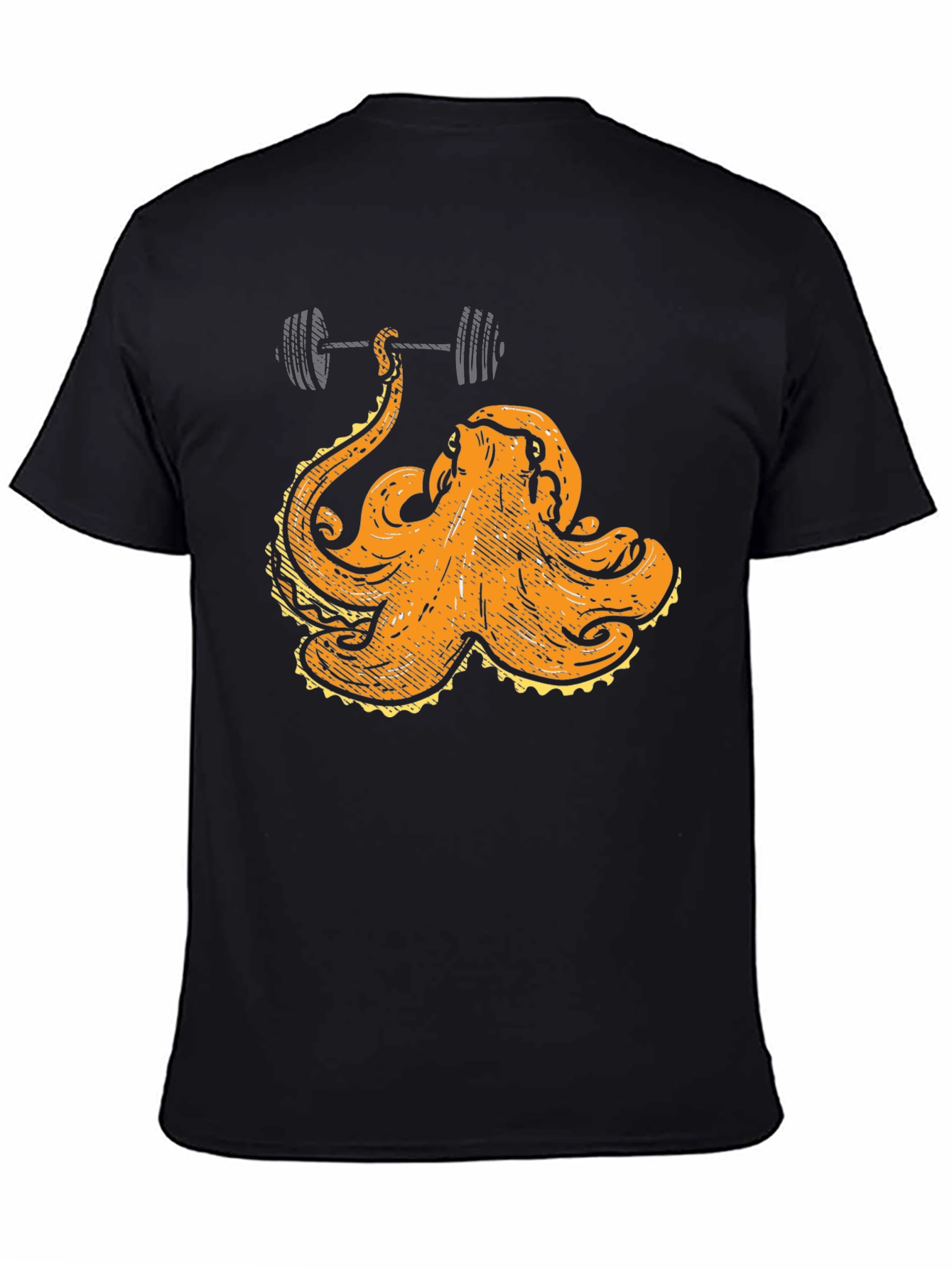 Octopus Lifting Barbell Graphic T-Shirt