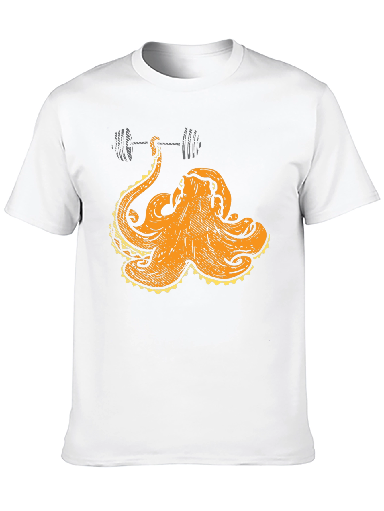 Octopus Lifting Barbell Graphic T-Shirt