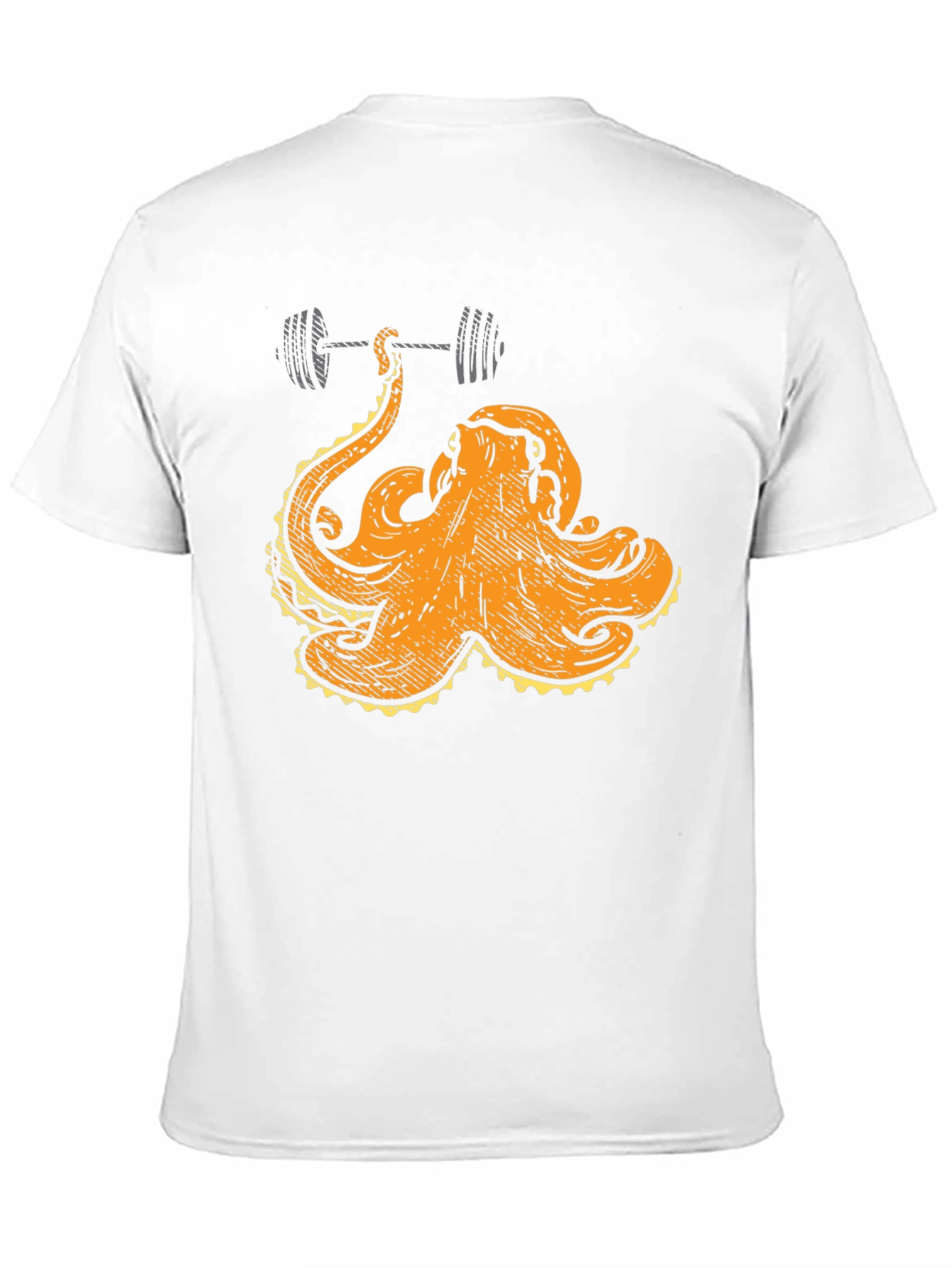 Octopus Lifting Barbell Graphic T-Shirt