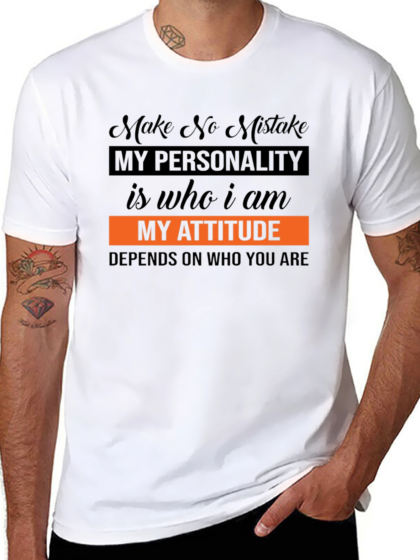 Statement T-Shirt: My Attitude Depends on You