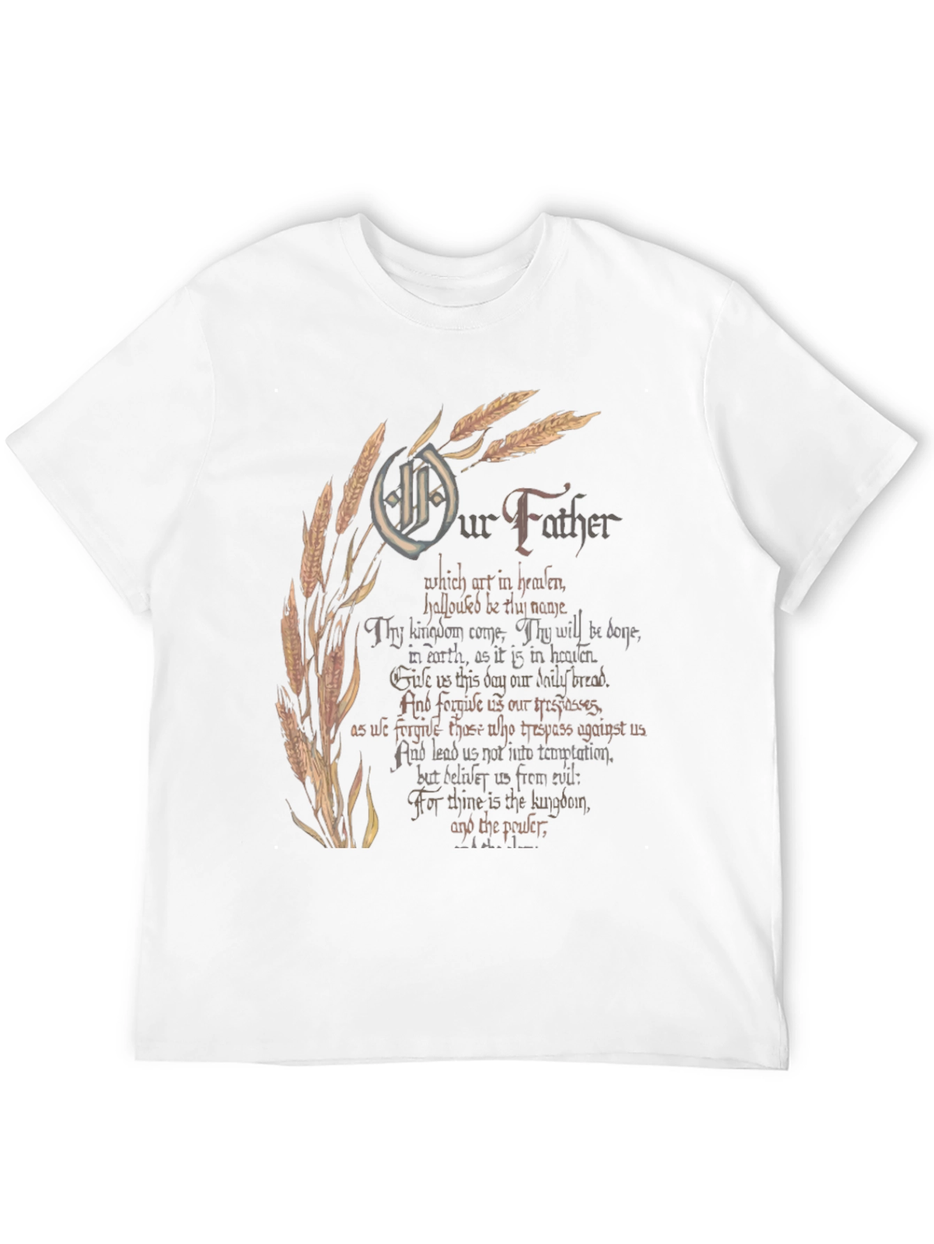 Our Father Graphic Print Black T-Shirt