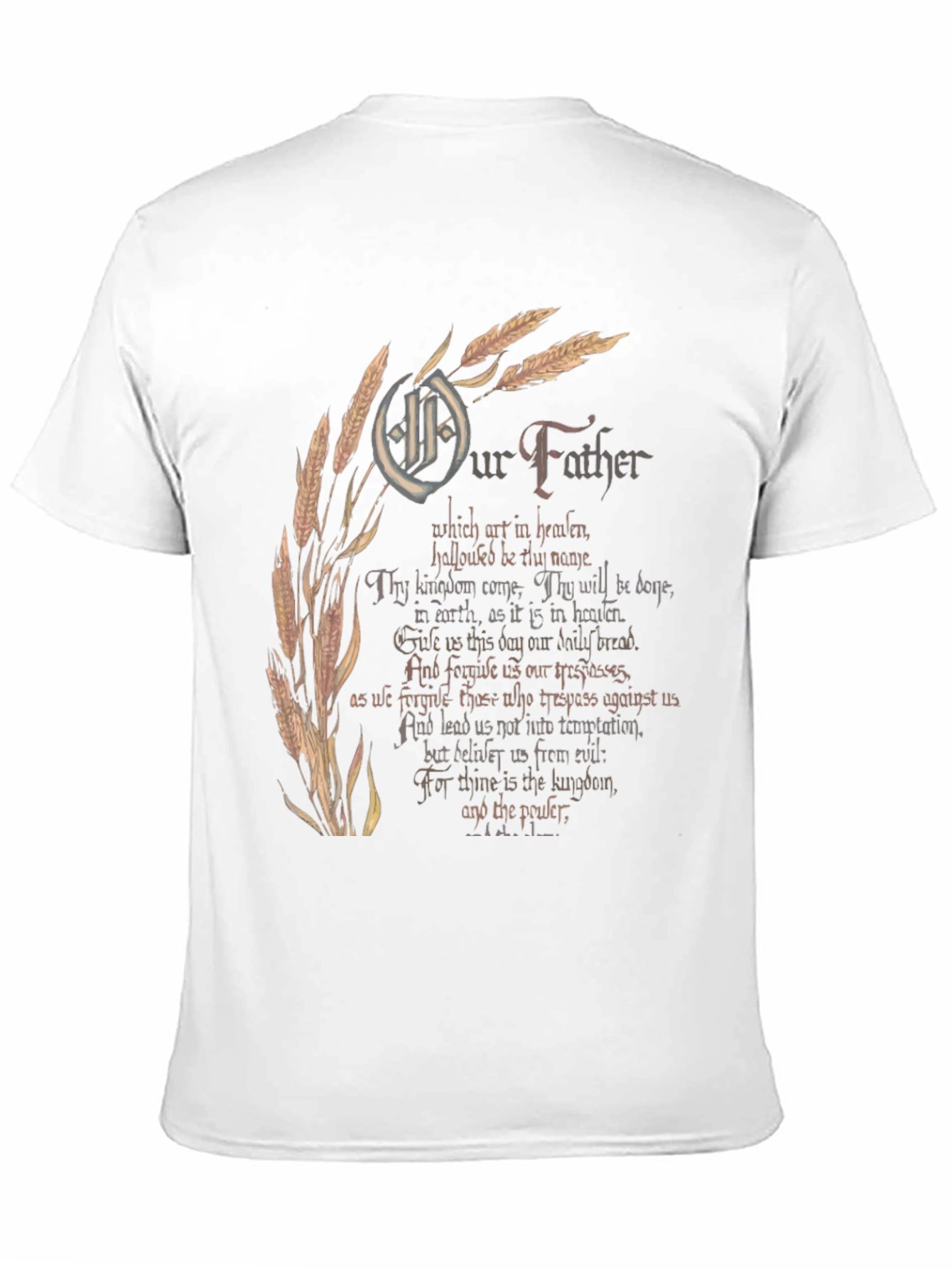 Our Father Graphic Print Black T-Shirt