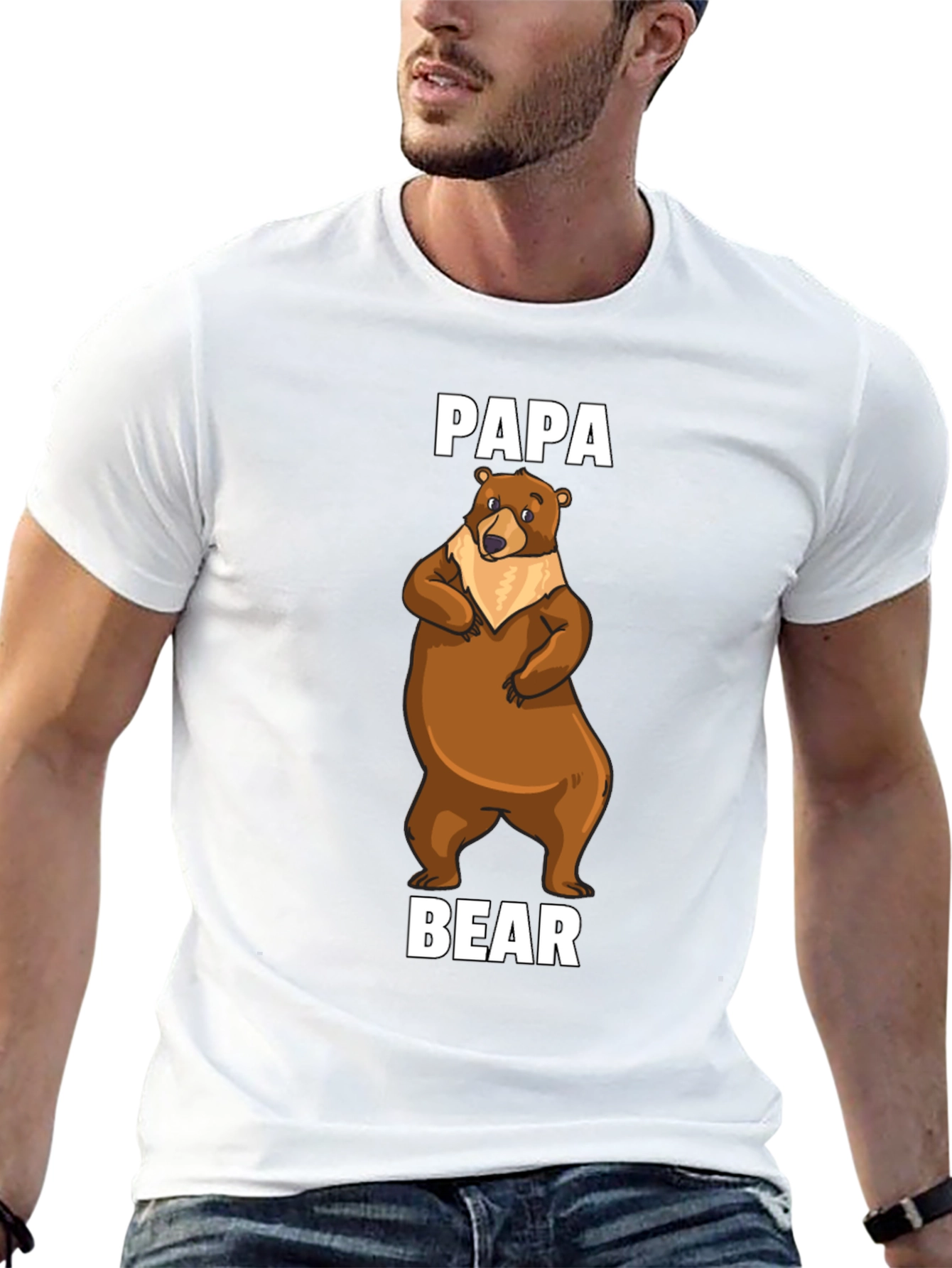 Papa Bear T-Shirt - Cute Cartoon Bear Tee