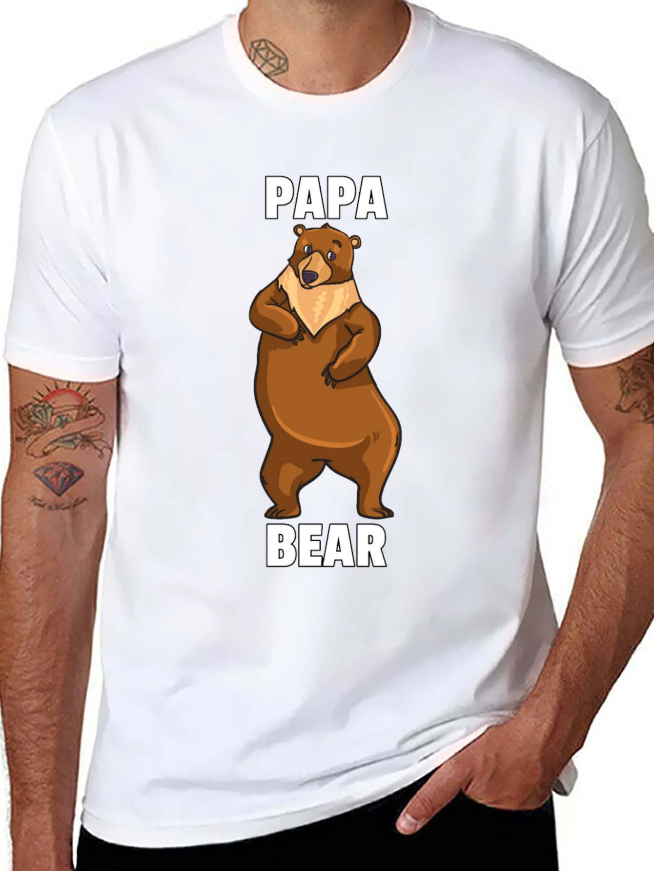 Papa Bear T-Shirt - Cute Cartoon Bear Tee