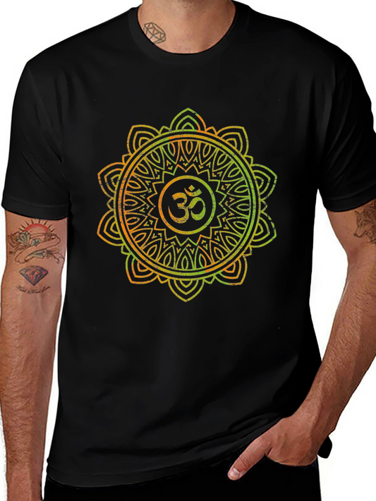 Om Mandala Graphic Black T-Shirt
