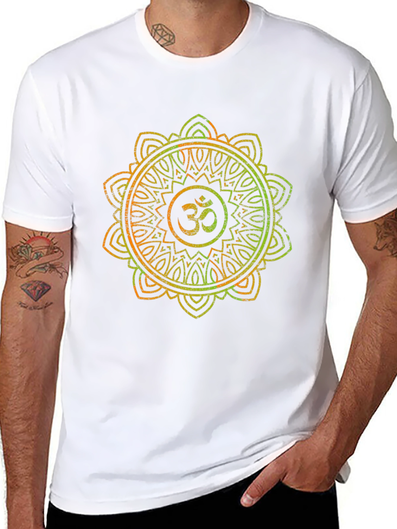 Om Mandala Graphic Black T-Shirt